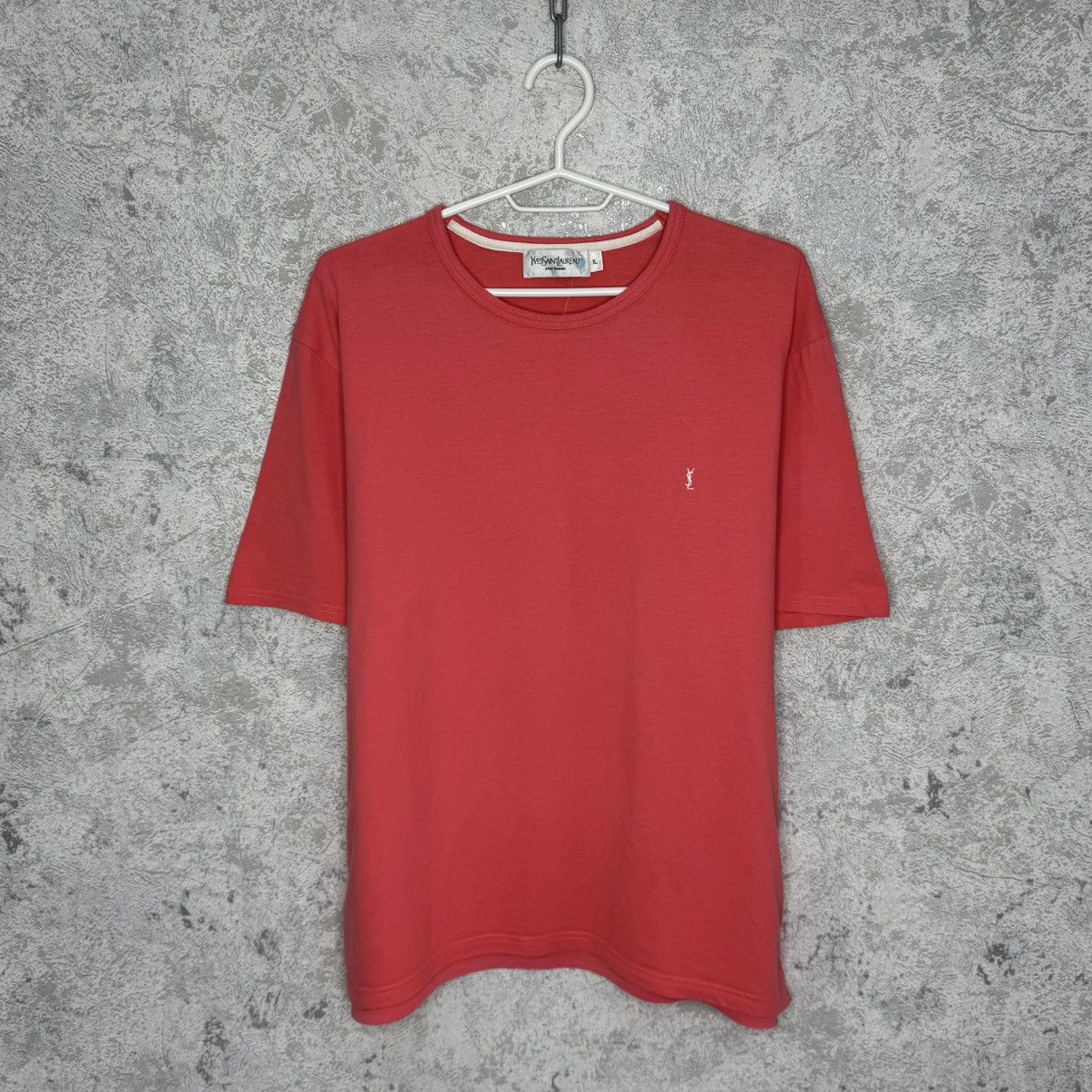 Yves Saint Laurent Yves Saint Laurent T-Shirt Pink Short Sleeve Round Neck Y2K Size US XL / EU 56 / 4 - 1 Thumbnail