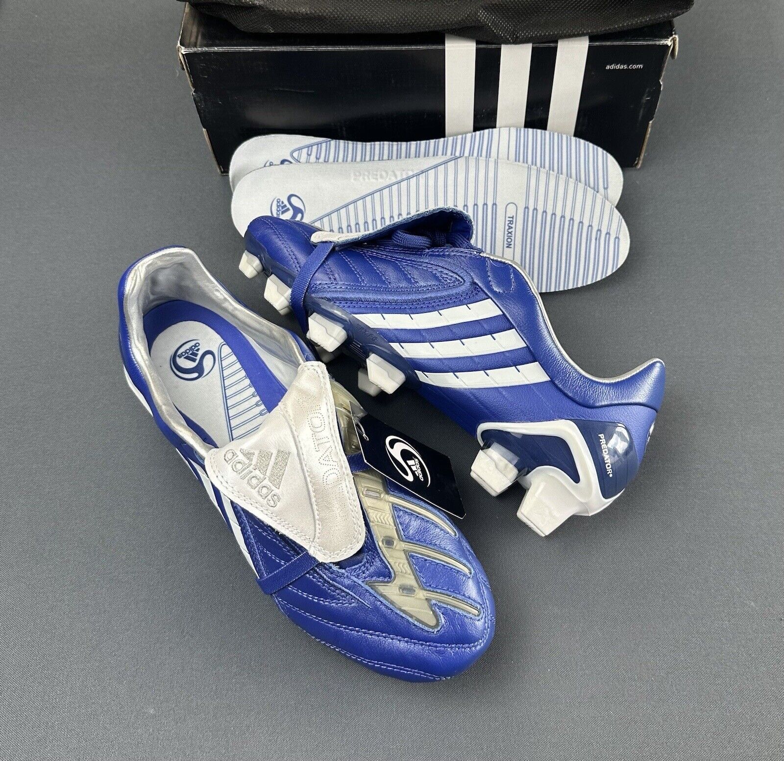 image of Adidas Predator Powerswerve Fg Football Boots Us 6 in Blue, Men's