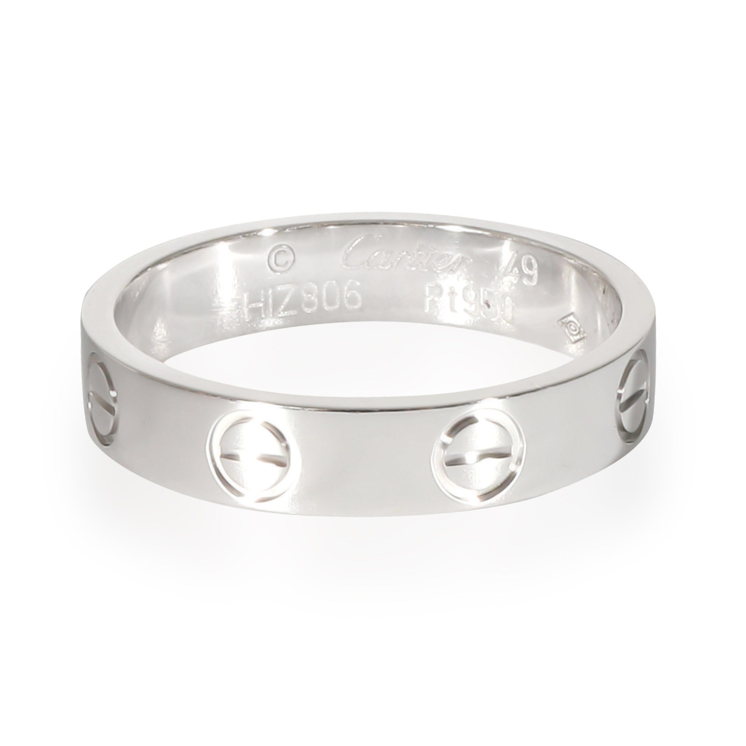 image of Cartier Love Wedding Band In Platinum in Silver, Women's