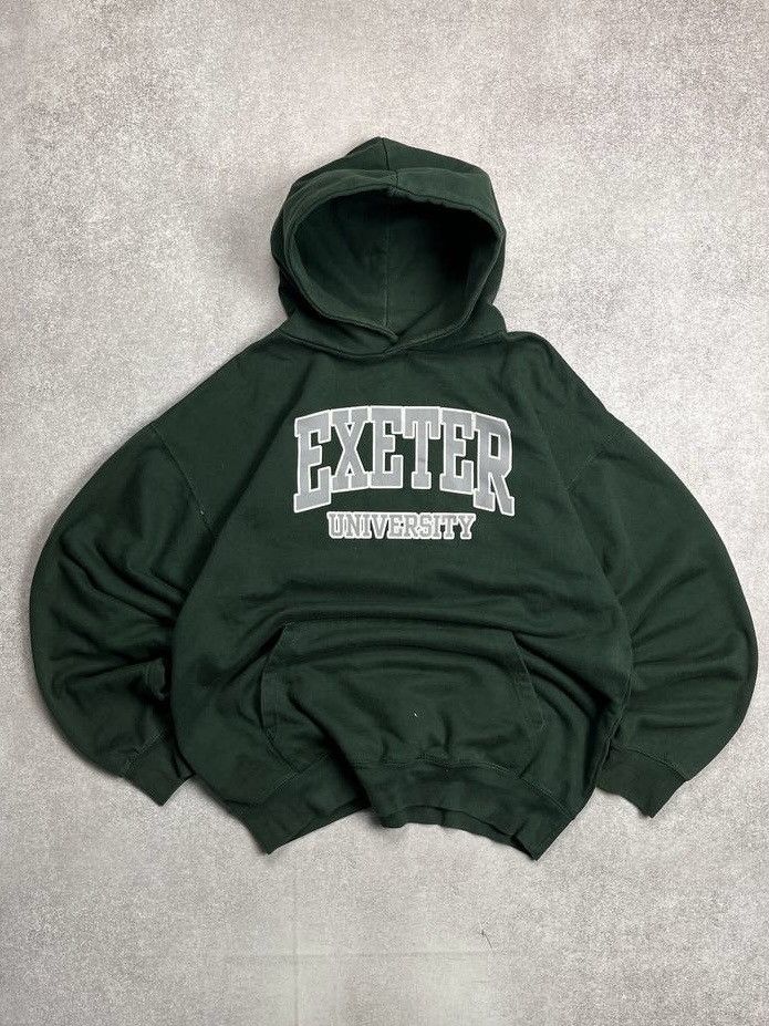 Vintage Vintage Exeter University Boxy Heavy Cotton Hoodie Y2K XL Size US XL / EU 56 / 4 - 1 Thumbnail