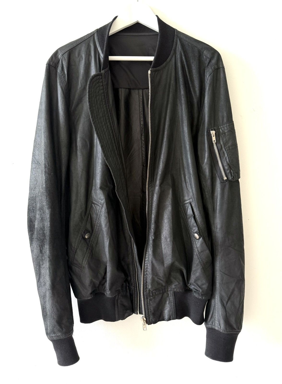 Rick Owens Rick Owens « Bomber Leather Jacket » Size US M / EU 48-50 / 2 - 4 Thumbnail