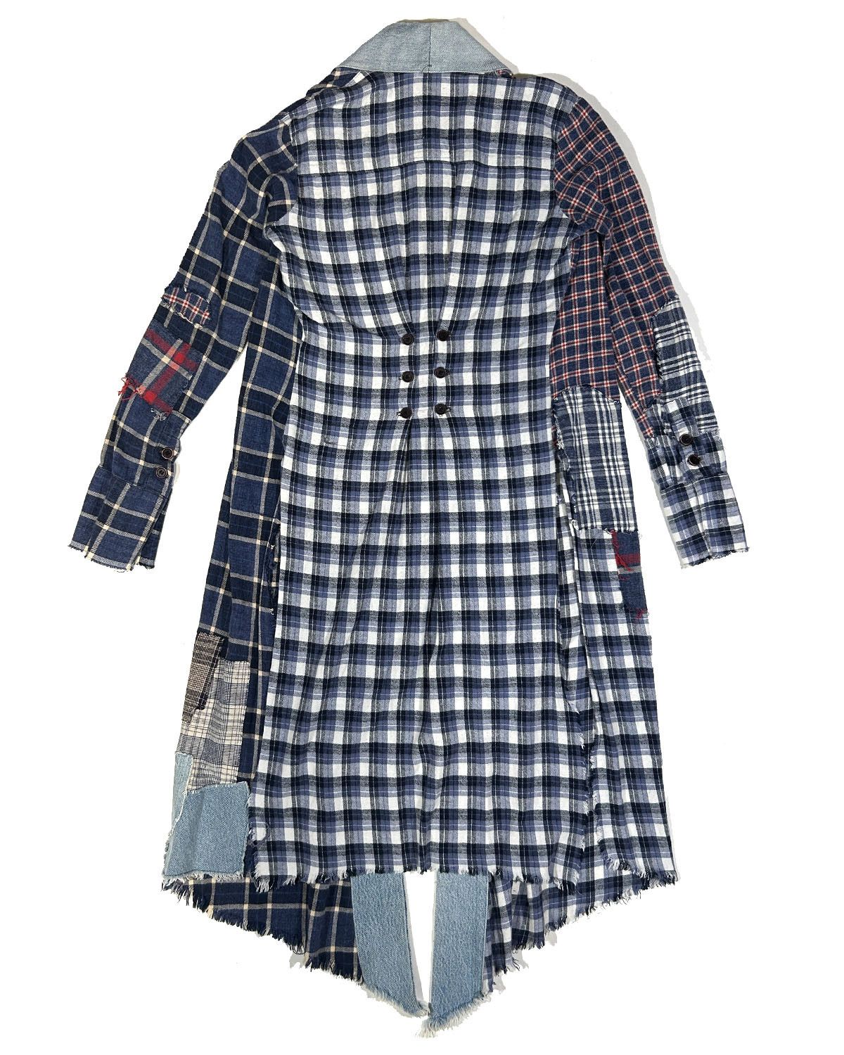 Greg Lauren GREG LAUREN WOMEN'S MIXED PLAID KIMONO Size M / US 6-8 / IT 42-44 - 6 Thumbnail