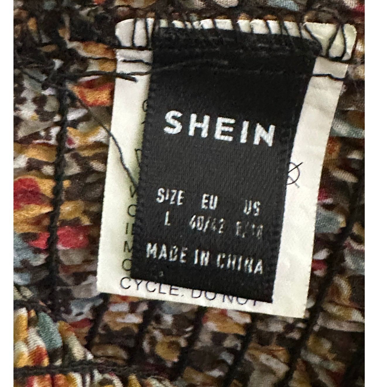 Shein SHEIN yelow blue floral peasant top size Large Size L / US 10 / IT 46 - 3 Thumbnail