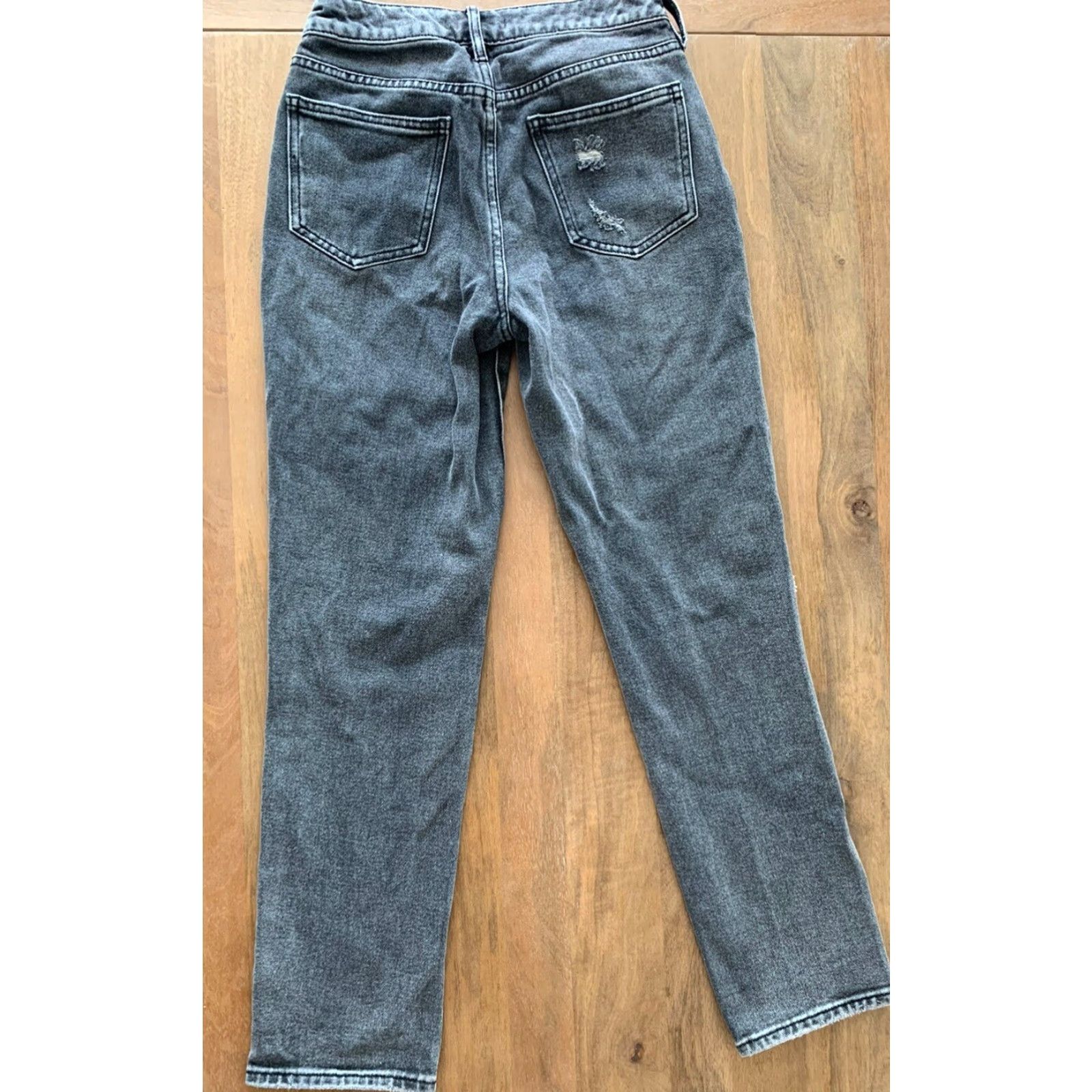 Pacsun Pacsun Mom Jeans Size 24 25x27 Denim Black Distressed Straight Leg Y2K Womens Jeans 5-Pocket Size 42" / US 20 - 2 Thumbnail