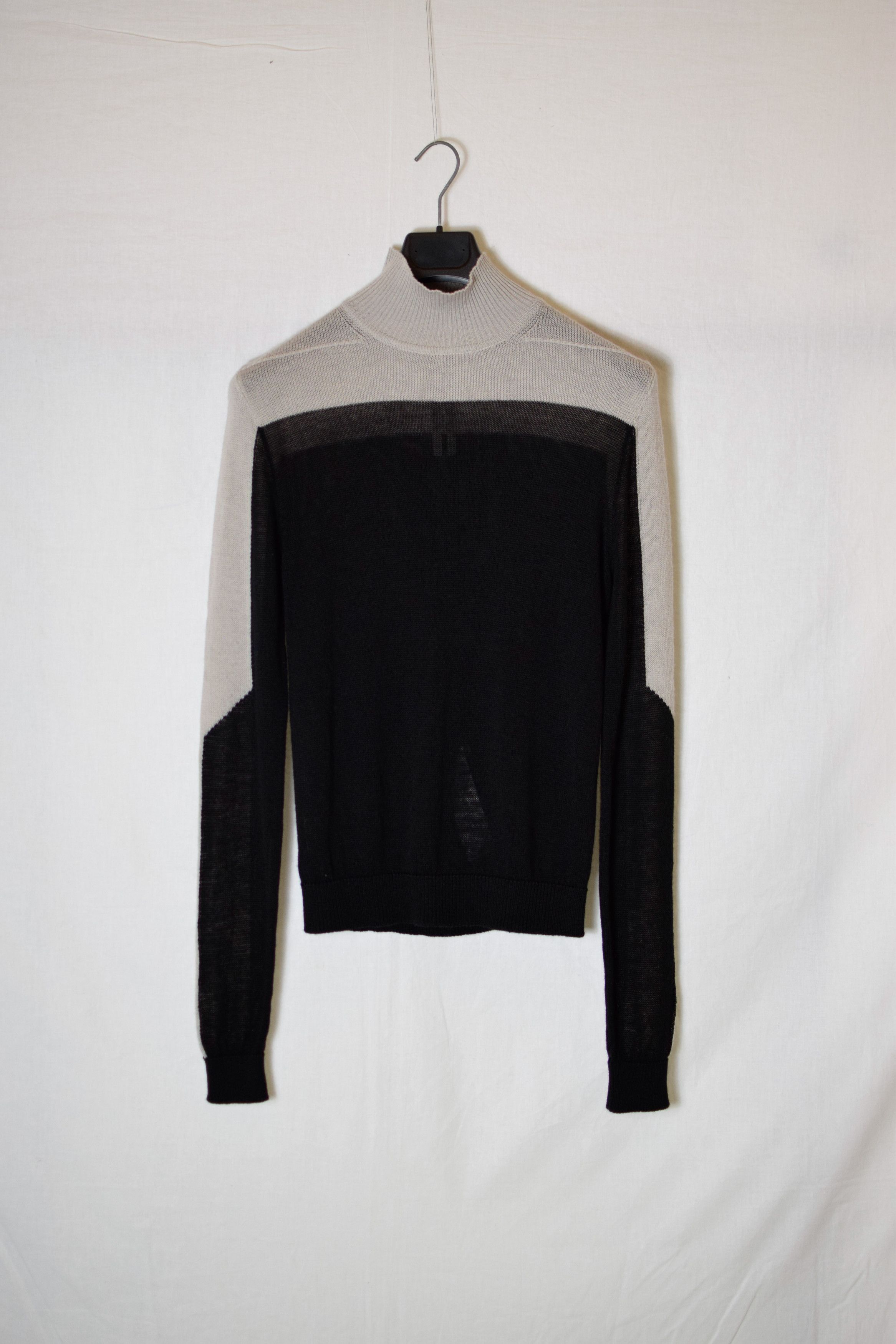 Rick Owens Rick Owens AW22 Color Block Turtleneck - RU02A5642-KNSI Size US M / EU 48-50 / 2 - 2 Thumbnail