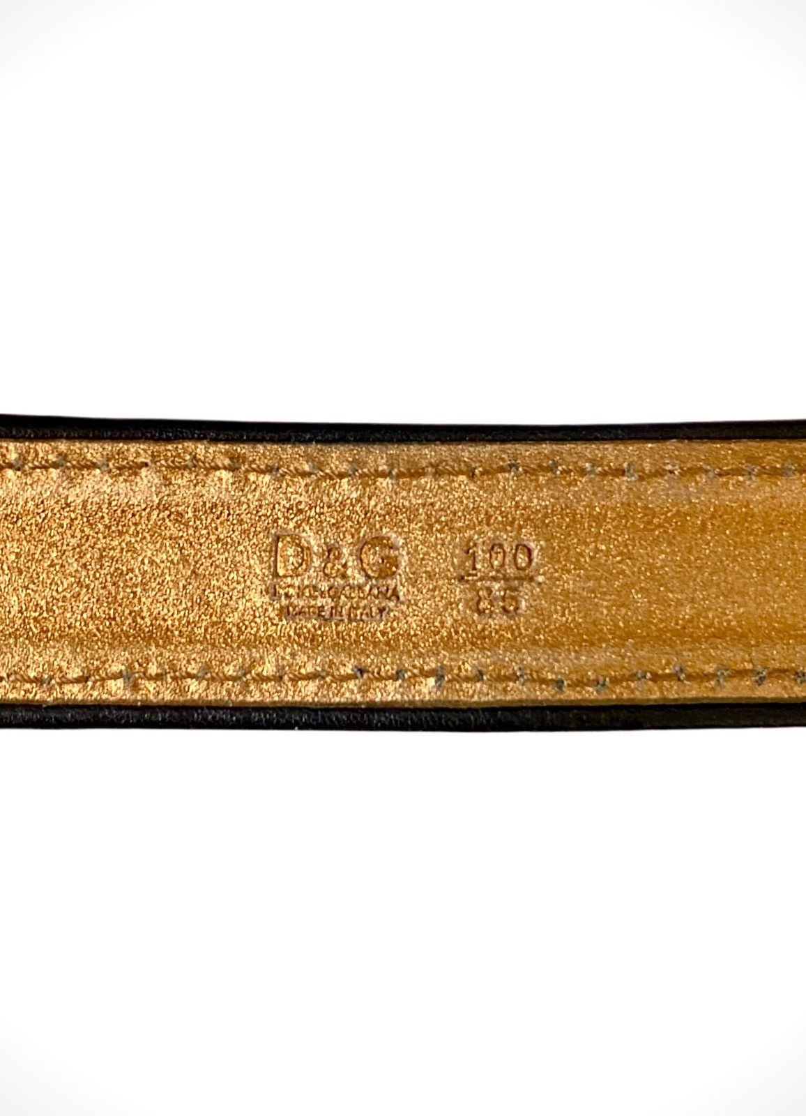 Dolce & Gabbana × Vintage Dolce&Gabbana Gold Leather Belt Logo Buckle Size ONE SIZE - 8 Thumbnail
