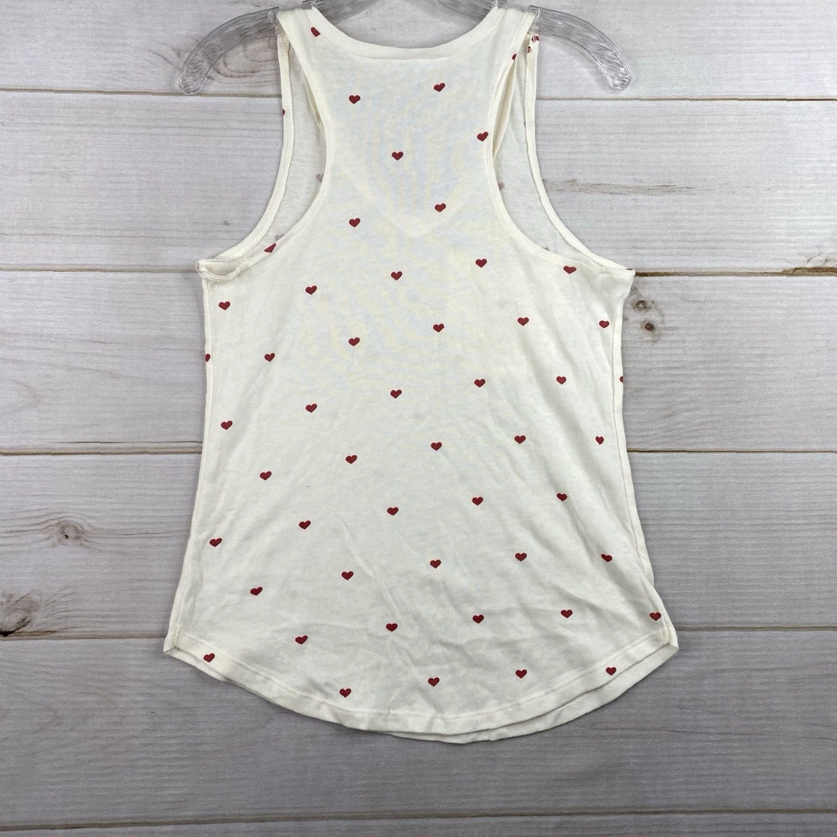 Vintage Fifth Sun Tank Womens M Red Hearts Print Pocket V Neck Knit Boho Novelty Fun Shirt Bodice? Size M / US 6-8 / IT 42-44 - 6 Thumbnail