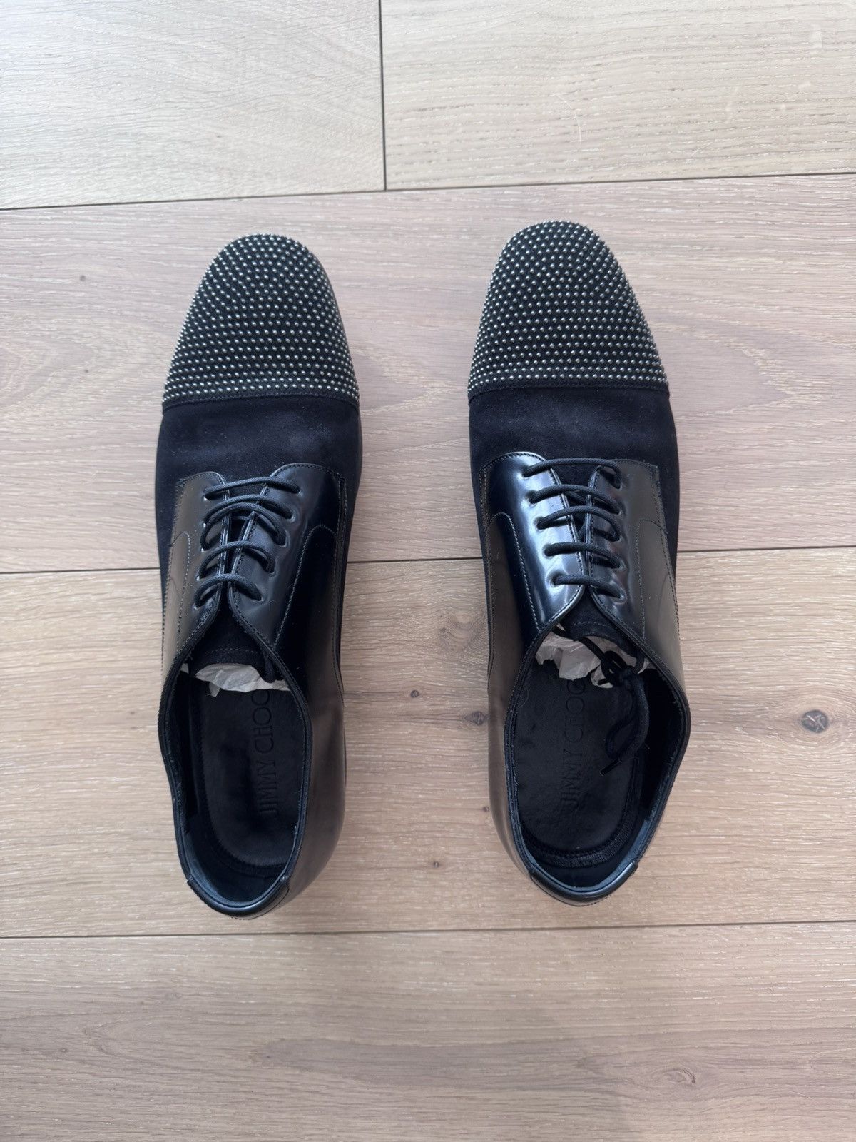 Jimmy Choo Jimmy Choo Studded Black Derby Shoe leather Suede Men US 11 Size US 11 / EU 44 - 7 Thumbnail