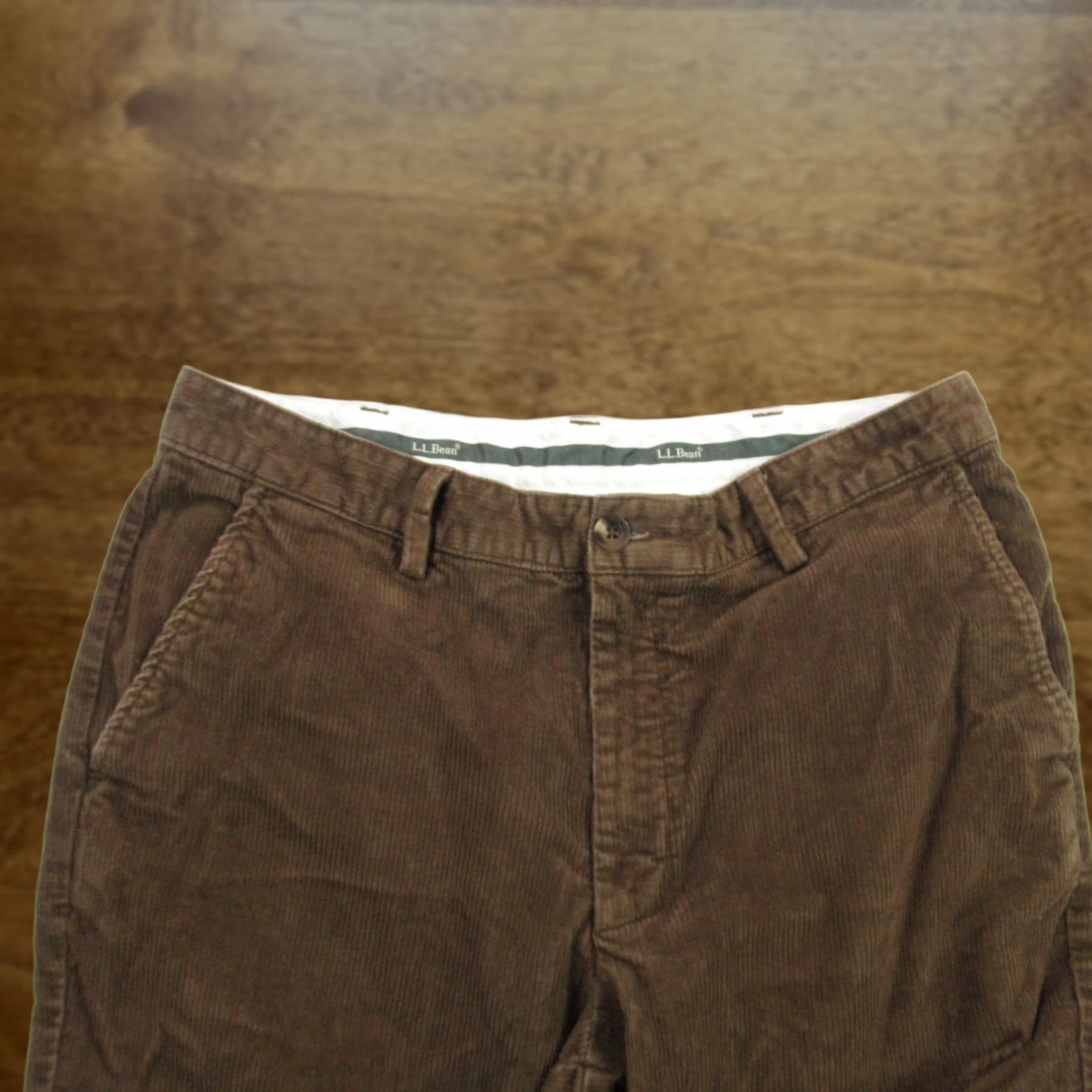 Vintage LL Bean Jeans Womens 34X29 Brown Corduroy Straight Leg Pockets Casual Pockets Size 24" / US 00 / IT 34 - 1 Thumbnail