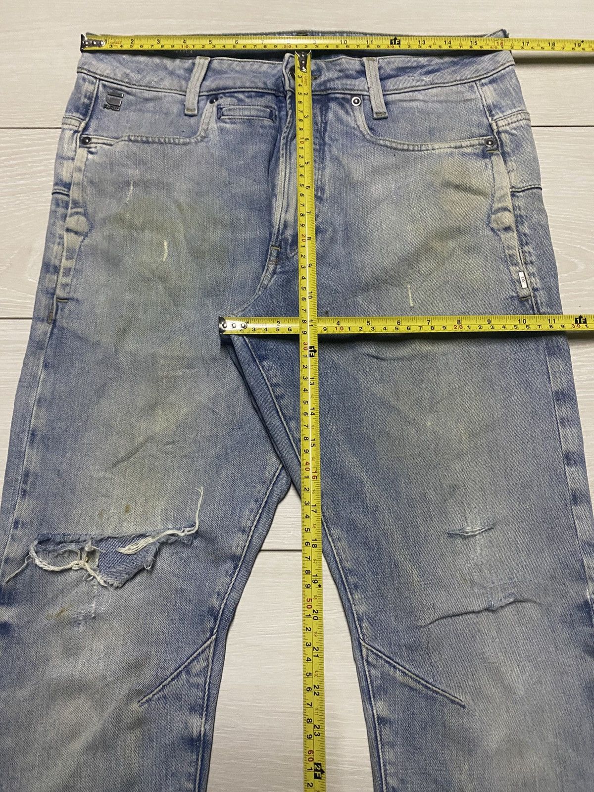 G-Star Vintage G star Raw Curve Leg Grunge Slim Fit Jeans Size US 32 / EU 48 - 13 Thumbnail