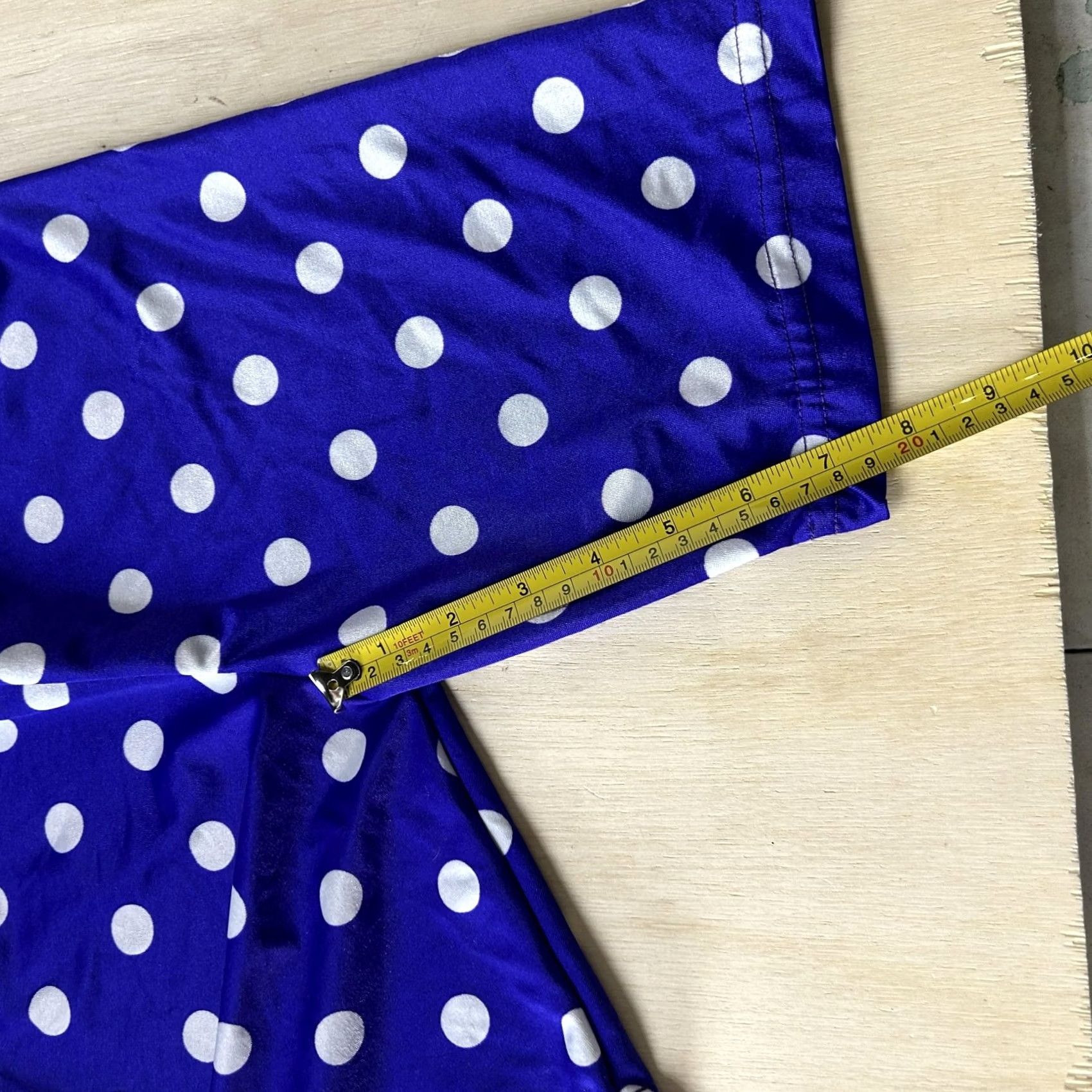 Vintage Lycra Womens Medium Blue Polka Dot Biker Shorts Stretch Pull On Activewear USA Size 32" / US 10 / IT 46 - 7 Thumbnail