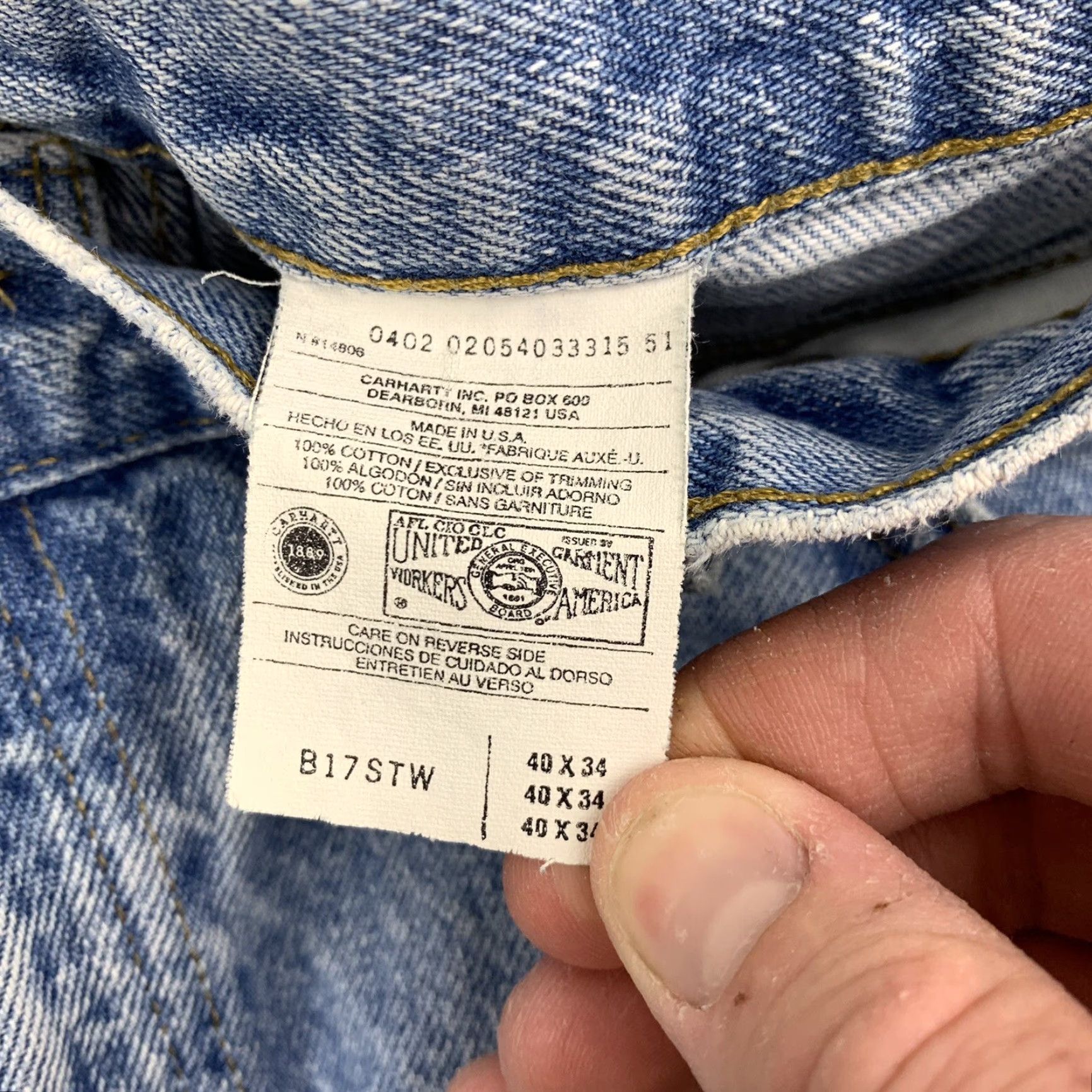 Carhartt VINTAGE Carhartt Jeans Men 40 Blue Denim Pants 90s Straight USA Made Size US 40 / EU 56 - 3 Thumbnail