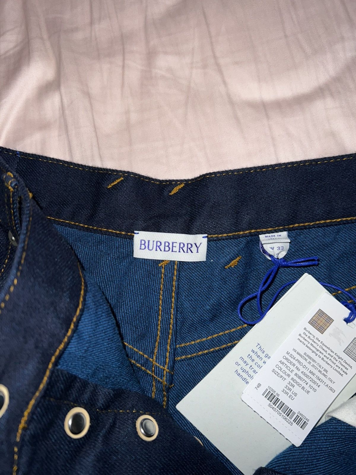 Burberry Burberry Indigo Rose Bottom Denim Jeans Size US 33 - 8 Thumbnail