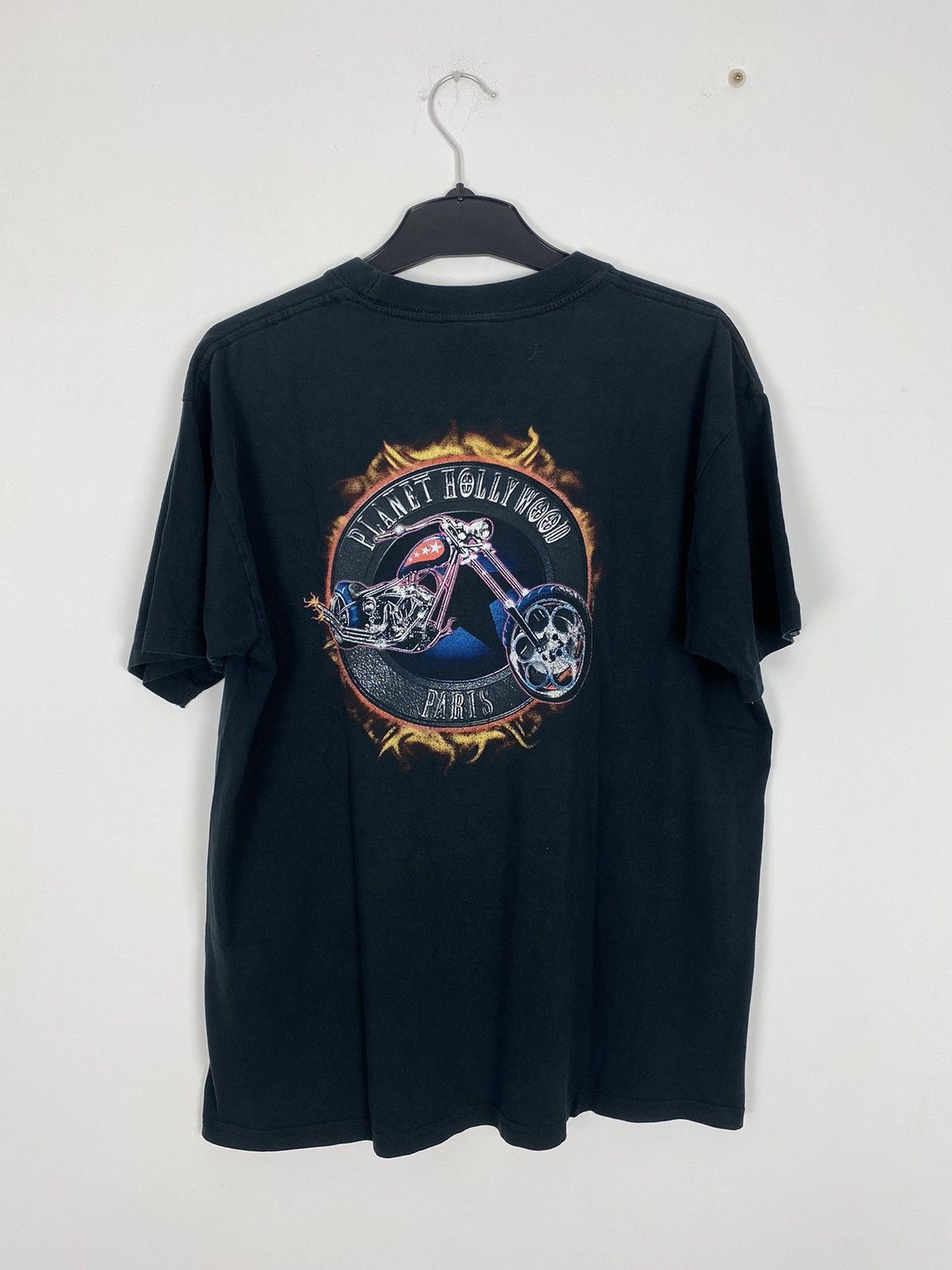 Planet Hollywood × Vintage Vintage 1998 Planet Hollywood Rider Tee Paris Center Logo Size US L / EU 52-54 / 3 - 1 Thumbnail