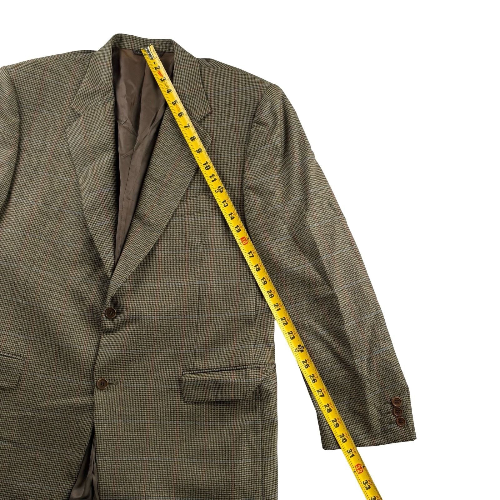 Canali Canali Men’s 100% Wool Blazer Jacket Brown • Italy • 44R (US Size 44R - 8 Thumbnail