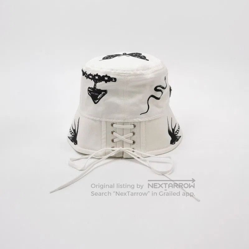 Prada Prada Floral Print Cotton Bucket Hat. Size ONE SIZE - 6 Thumbnail