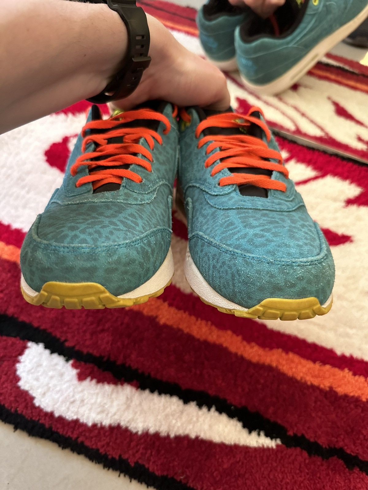 Nike × Vintage Vintage Nike air max 90 sneakers blue leopard rare US 8.5 Size US 8.5 / EU 41-42 - 4 Thumbnail