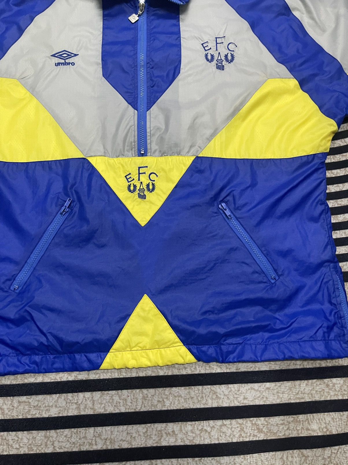 Umbro VINTAGE 1991-93 EVERTON FC HALF ZIPPER TRACKTOP JACKET Size US L / EU 52-54 / 3 - 4 Thumbnail