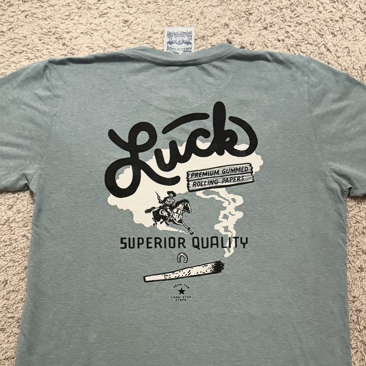 Jungmaven Jungmaven Moss Green Luck Rolling Papers Tee L Size US L / EU 52-54 / 3 - 6 Thumbnail