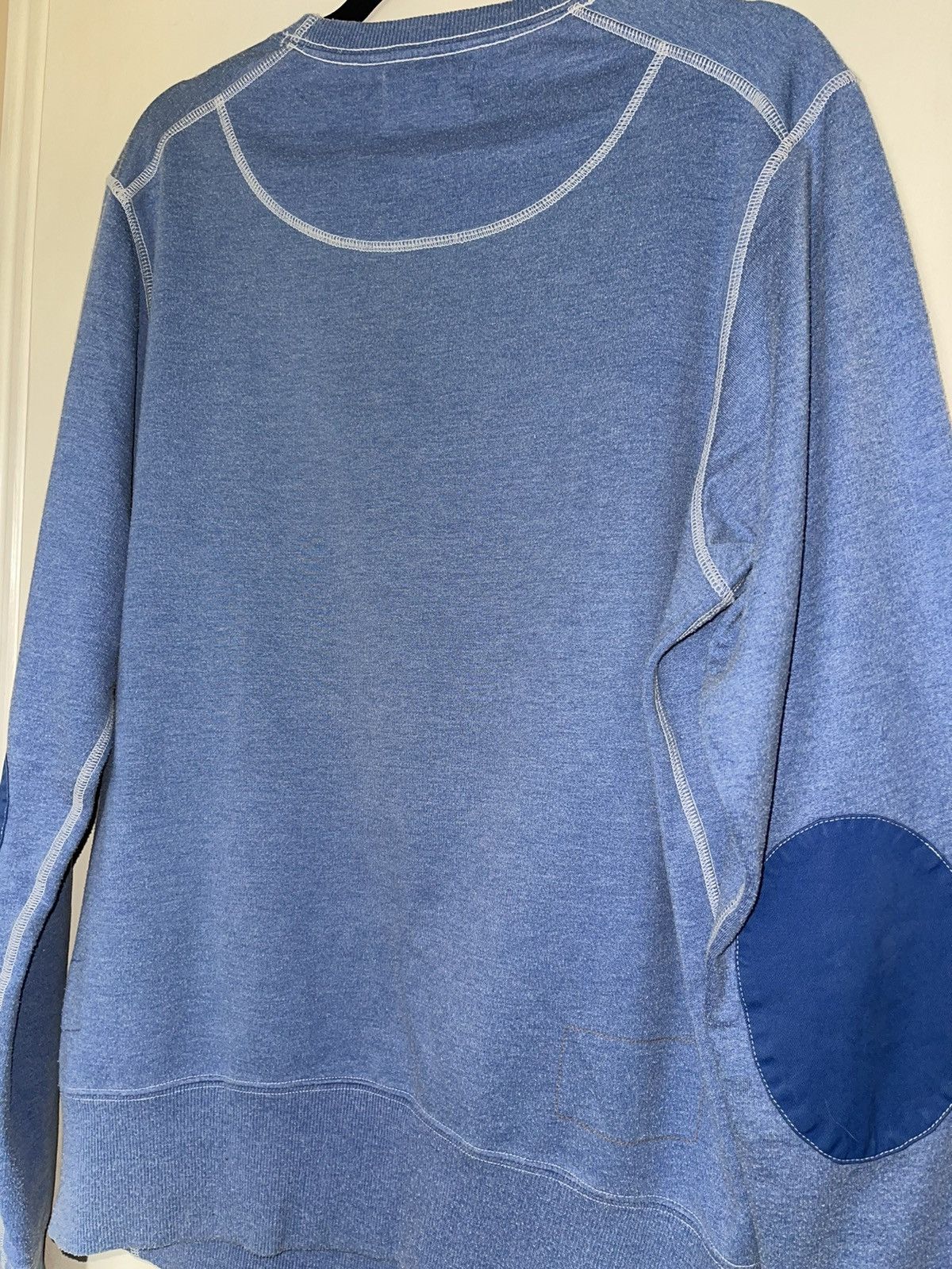 Universal Works Universal Works Crewneck Sweatshirt - Blue Padded Elbow Size US XL / EU 56 / 4 - 7 Thumbnail