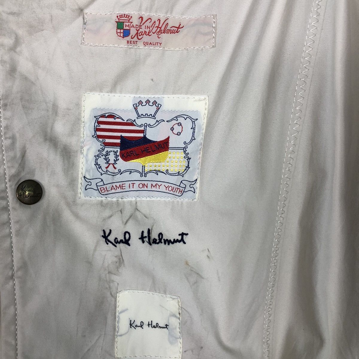 Japanese Brand 📌Vintage Bomber Jacket Karl Helmut Patches Issey Miyake Size US L / EU 52-54 / 3 - 18 Thumbnail