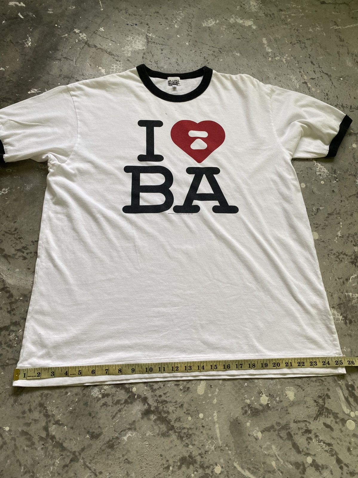Bape Vintage Bathing Ape I Love BAPE Ringer T Shirt Size US XL / EU 56 / 4 - 18 Thumbnail