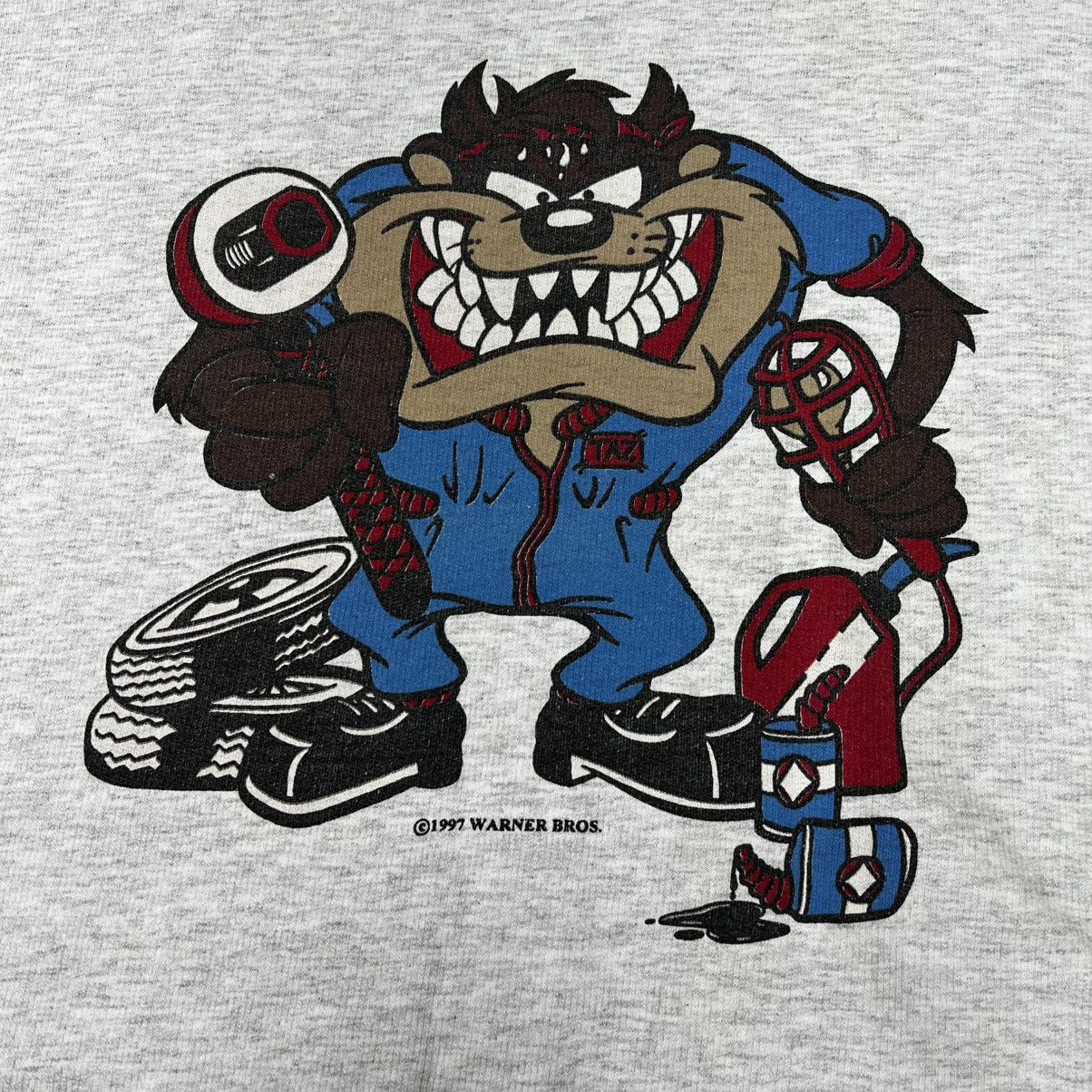 Vintage × Warner Bros Vintage 1997 Taz-Mania Looney Tunes Warner Bros sweatshirt Size US L / EU 52-54 / 3 - 6 Thumbnail