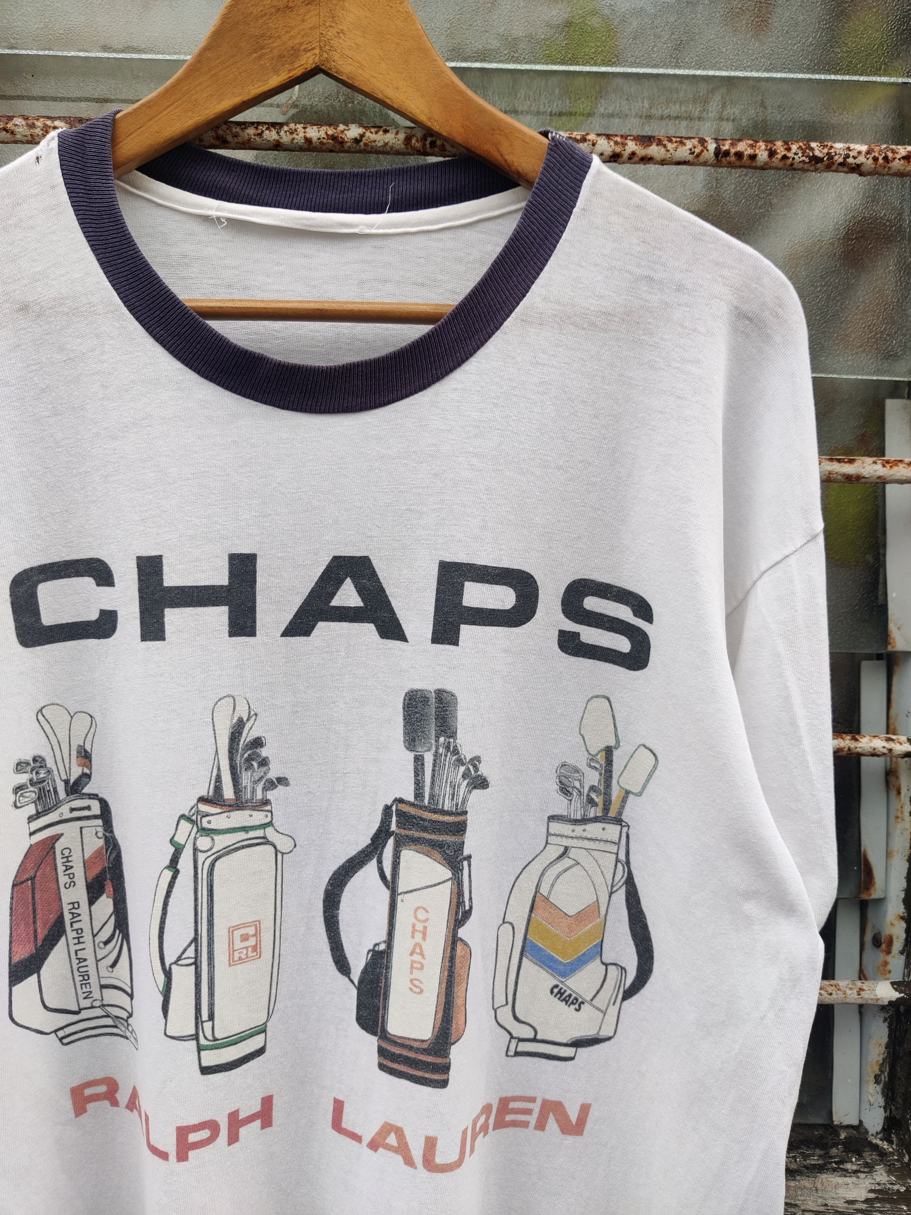 Chaps Ralph Lauren Vintage Distressed Chap Ralph Lauren Golf Shirt Size US M / EU 48-50 / 2 - 3 Thumbnail