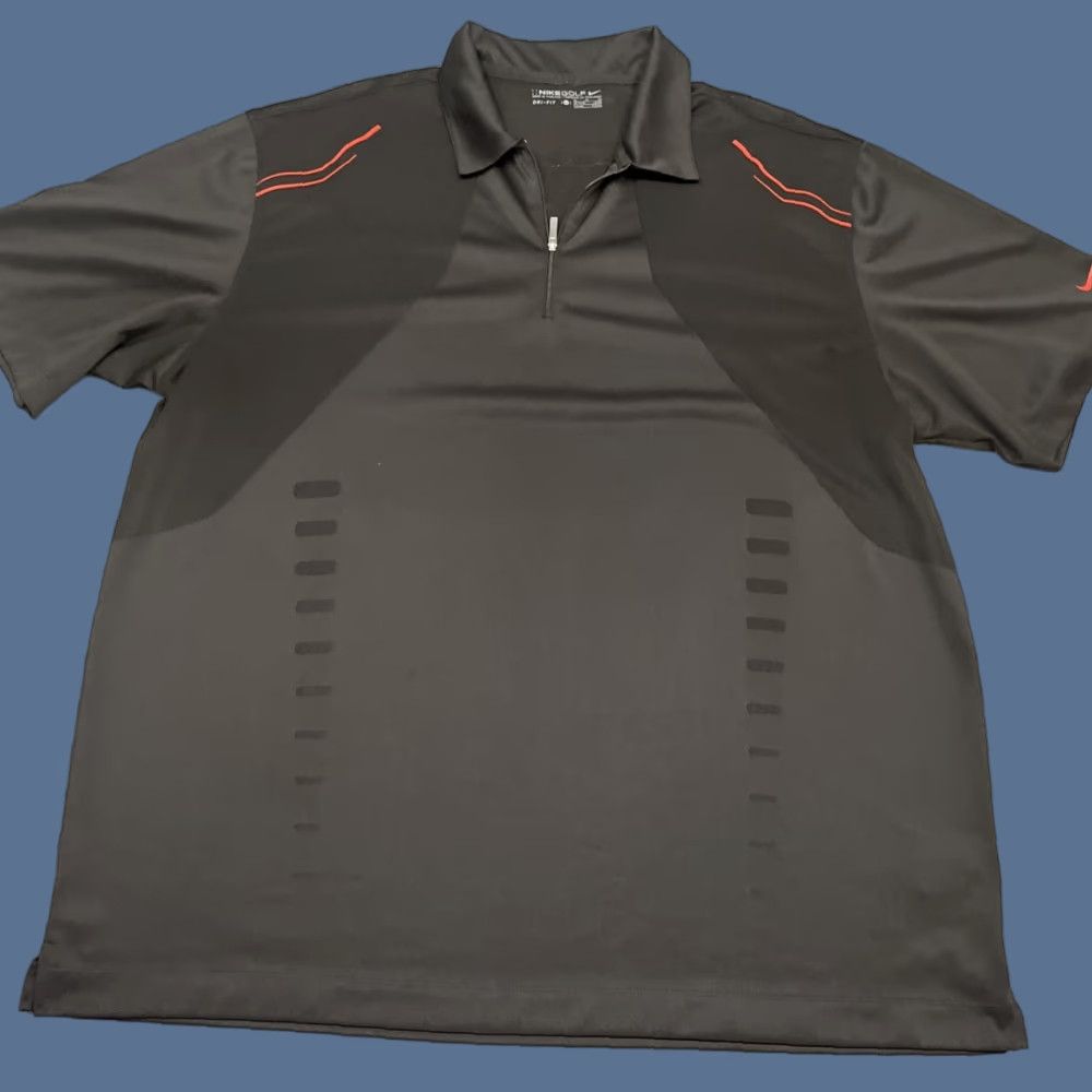 Nike VINTAGE Nike Golf Polo Shirt Men XL Short Sleeve Black Zip Size US XL / EU 56 / 4 - 1 Thumbnail