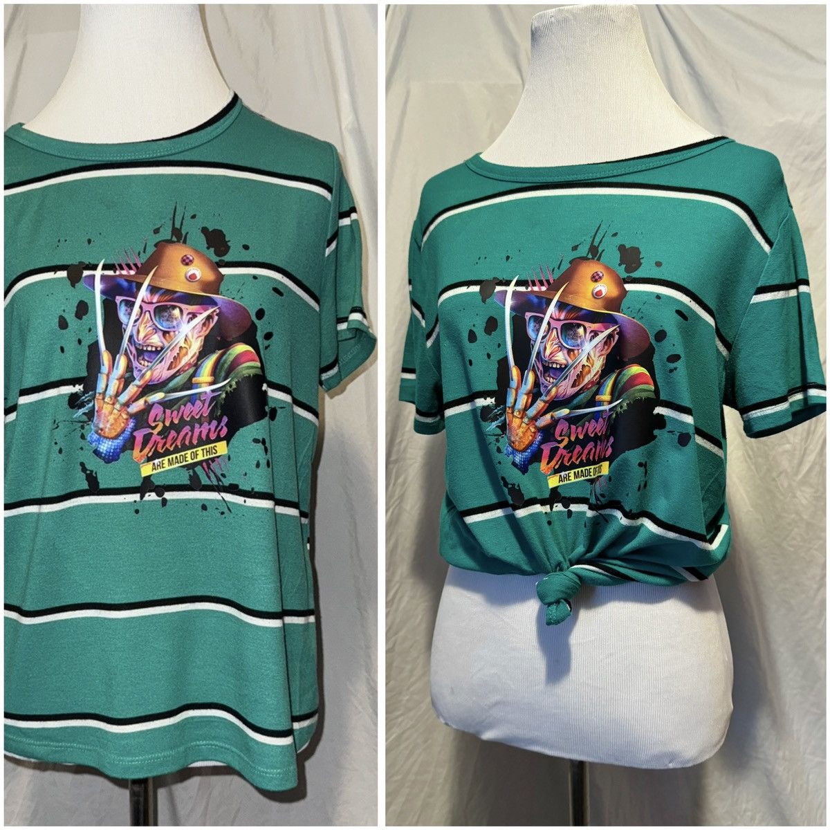 Vintage Freddy, Sweet Dreams, Y2K, Upcycled, Short Sleeve Tee Size M / US 6-8 / IT 42-44 - 9 Thumbnail