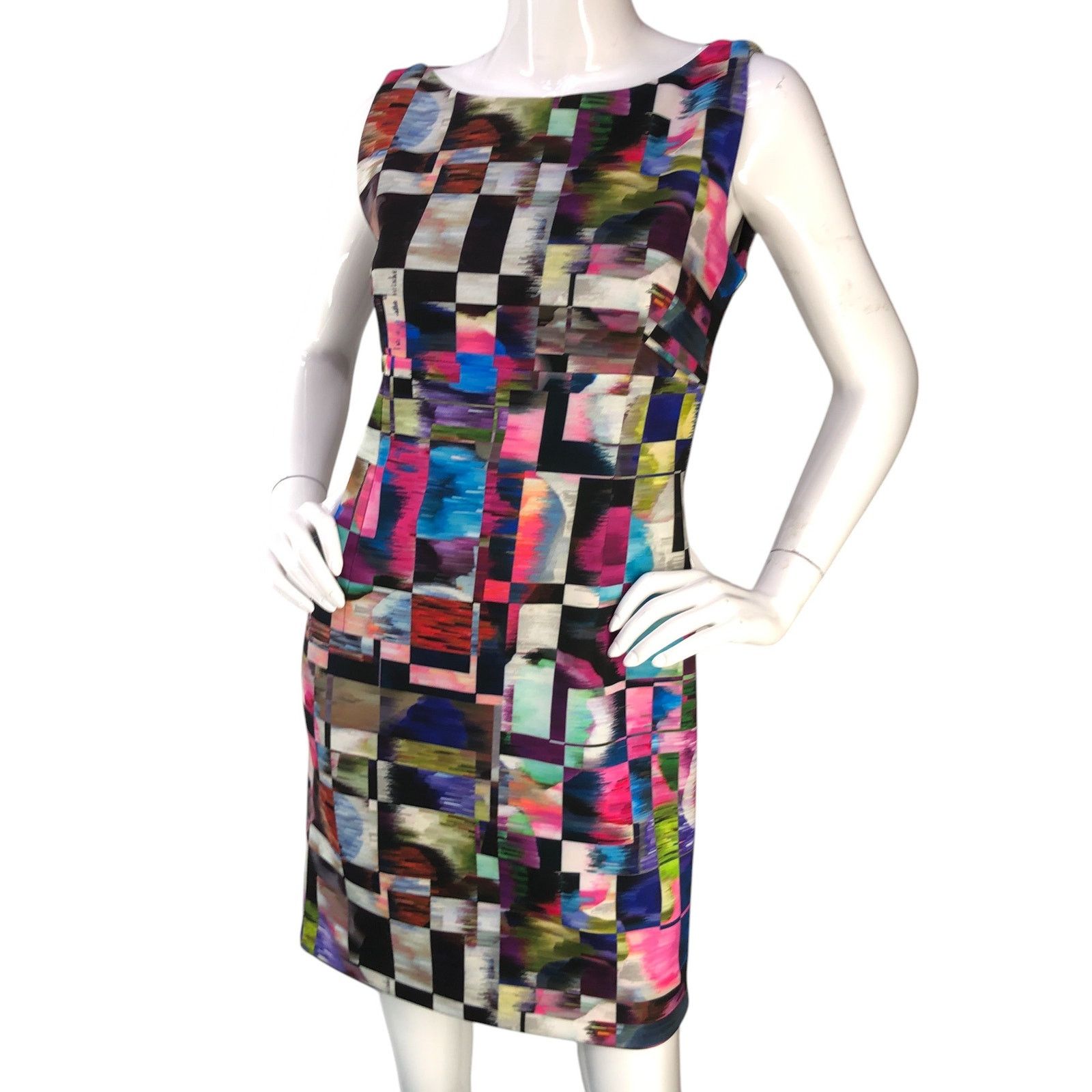 MILLY Milly Size 6 Dress Scuba Cubist Print Sheath Sleeveless USA Size M / US 6-8 / IT 42-44 - 1 Thumbnail