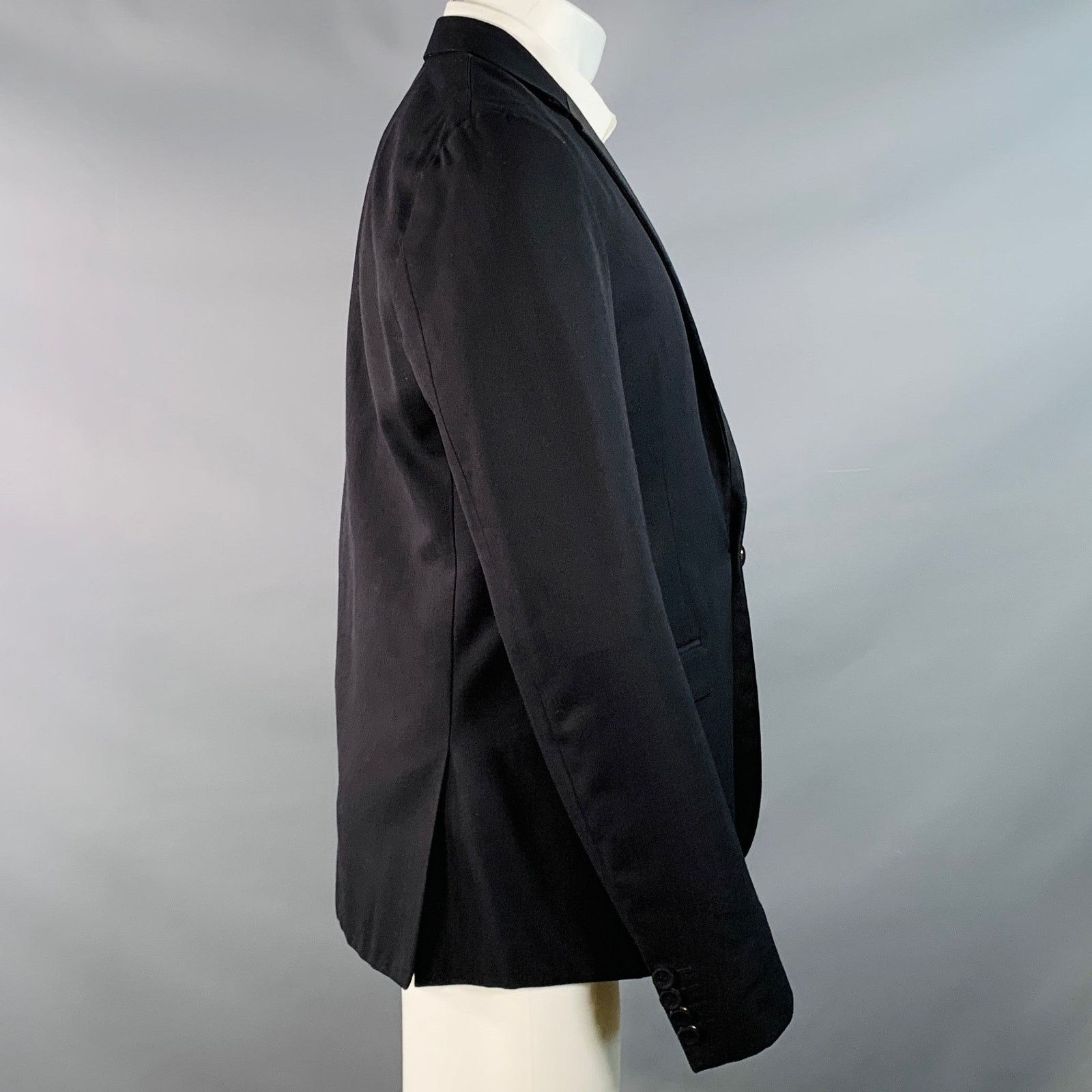 Calvin Klein CALVIN KLEIN Size 40 Wool Silk Notch Lapel Sport Coat Size 40R - 3 Thumbnail