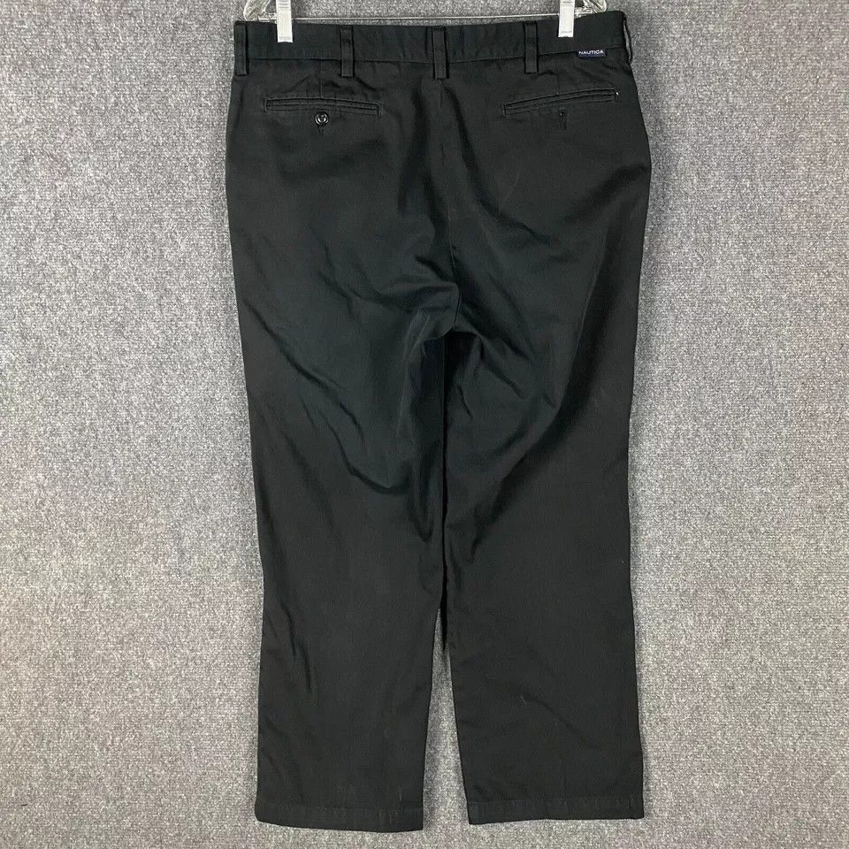 Nautica Nautica Chino Pants Men's 36x29 Clipper Cotton Adults Black Size US 36 / EU 52 - 6 Thumbnail