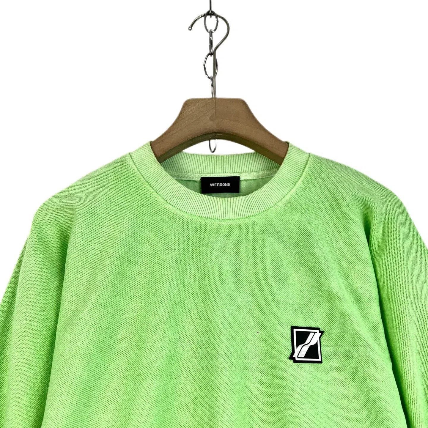 WE11DONE WE11DONE Green Gradient Neon Logo Sweatshirt. Size S / US 4 / IT 40 - 4 Thumbnail