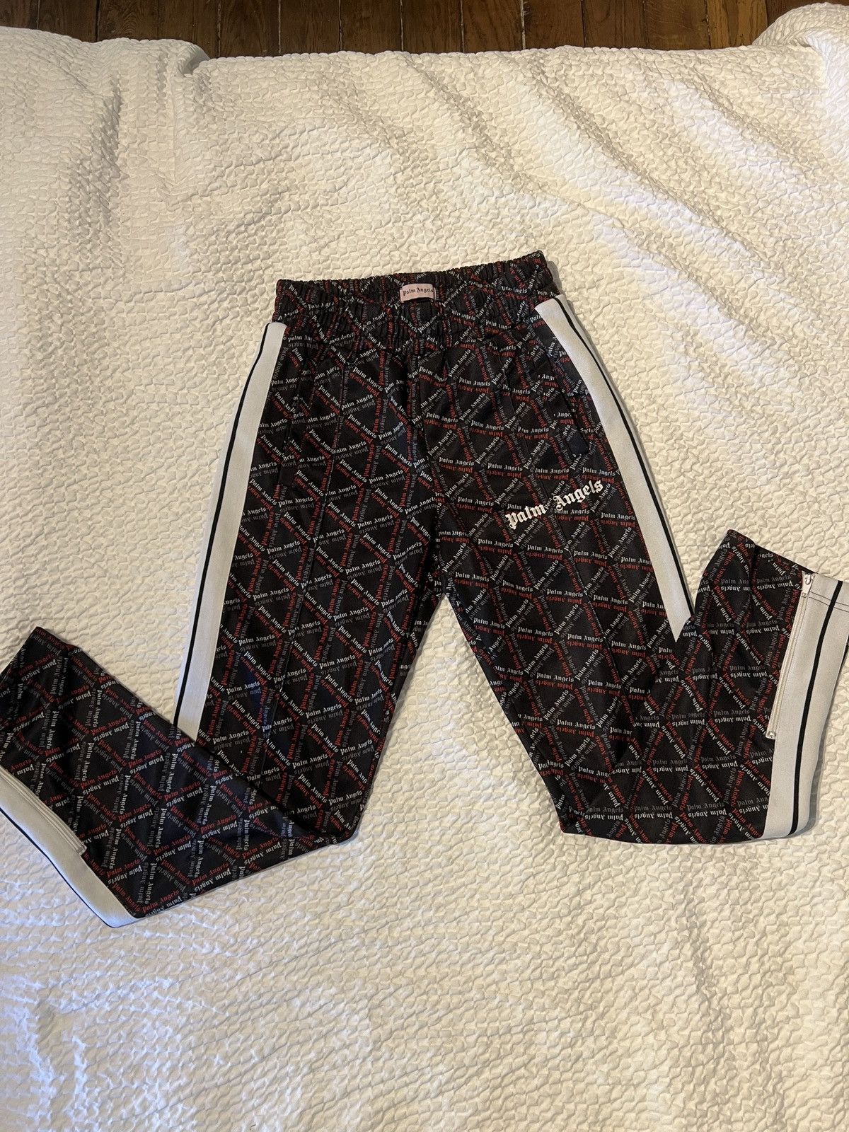 Palm Angels Palm Angels Goyard Pattern Track Pants Size US 32 / EU 48 - 1 Thumbnail