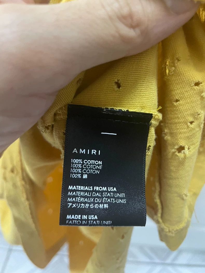 Amiri Amiri yellow distressed short sleeve Size US M / EU 48-50 / 2 - 4 Thumbnail