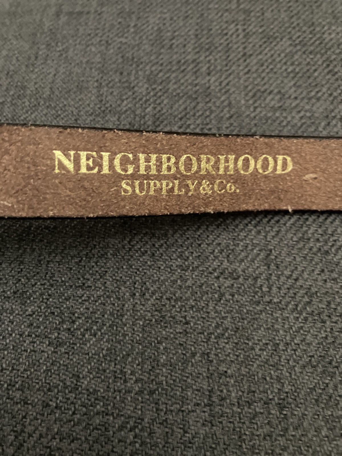Neighborhood Slim leather belt Size 34 - 5 Thumbnail
