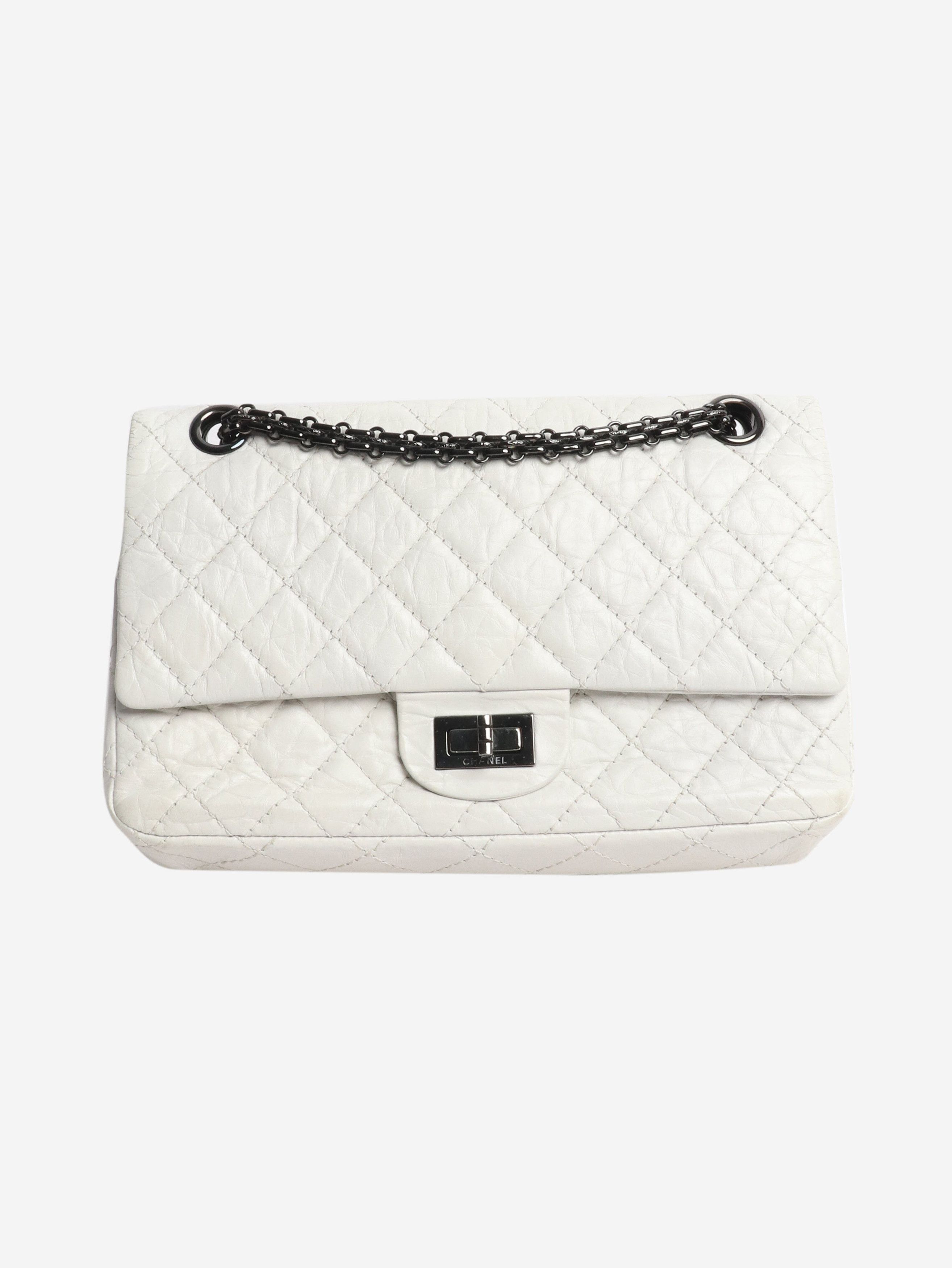 Chanel White 2008 2.55 crinkled lambskin shoulder bag Size ONE SIZE - 1 Thumbnail