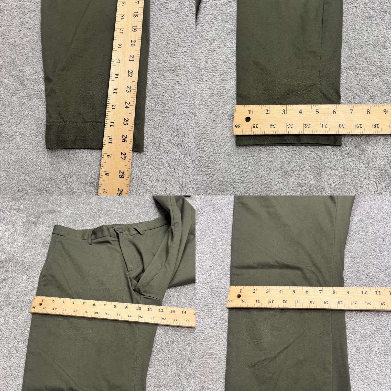 Banana Republic Banana Republic Slim Fit Chino Pants Mens 31x30 Olie Green Flat Front Classic Size US 31 - 10 Thumbnail