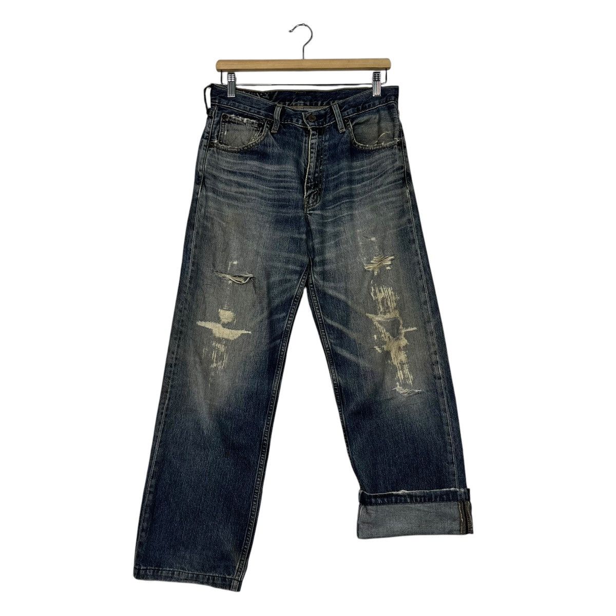 Levi's Vintage Y2k Levis Distressed denim Size US 30 / EU 46 - 11 Thumbnail