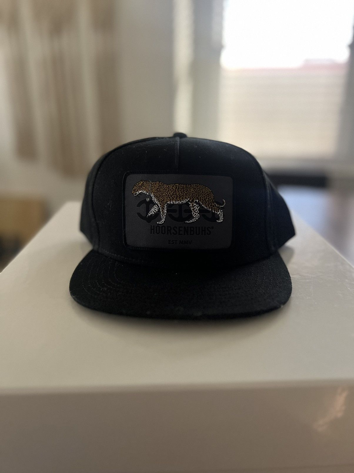 image of Hoorsenbuhs Cheetah Snap Back in Black, Men's