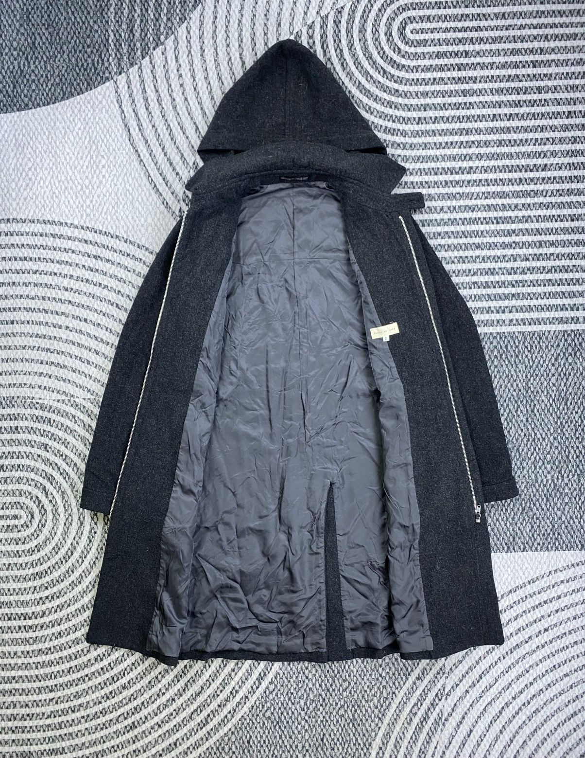 Yohji Yamamoto 🔥STEALS Yohji Yamamoto Ined Wool Long Hoodie Jacket Size US S / EU 44-46 / 1 - 5 Thumbnail