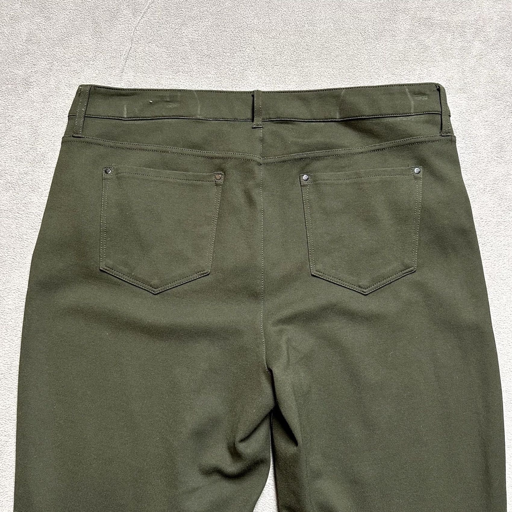 Vintage Chico's Pants Womens 14R Green Ponte Straight Leg Work Career Stretch Size 36" / US 14 / IT 50 - 4 Thumbnail