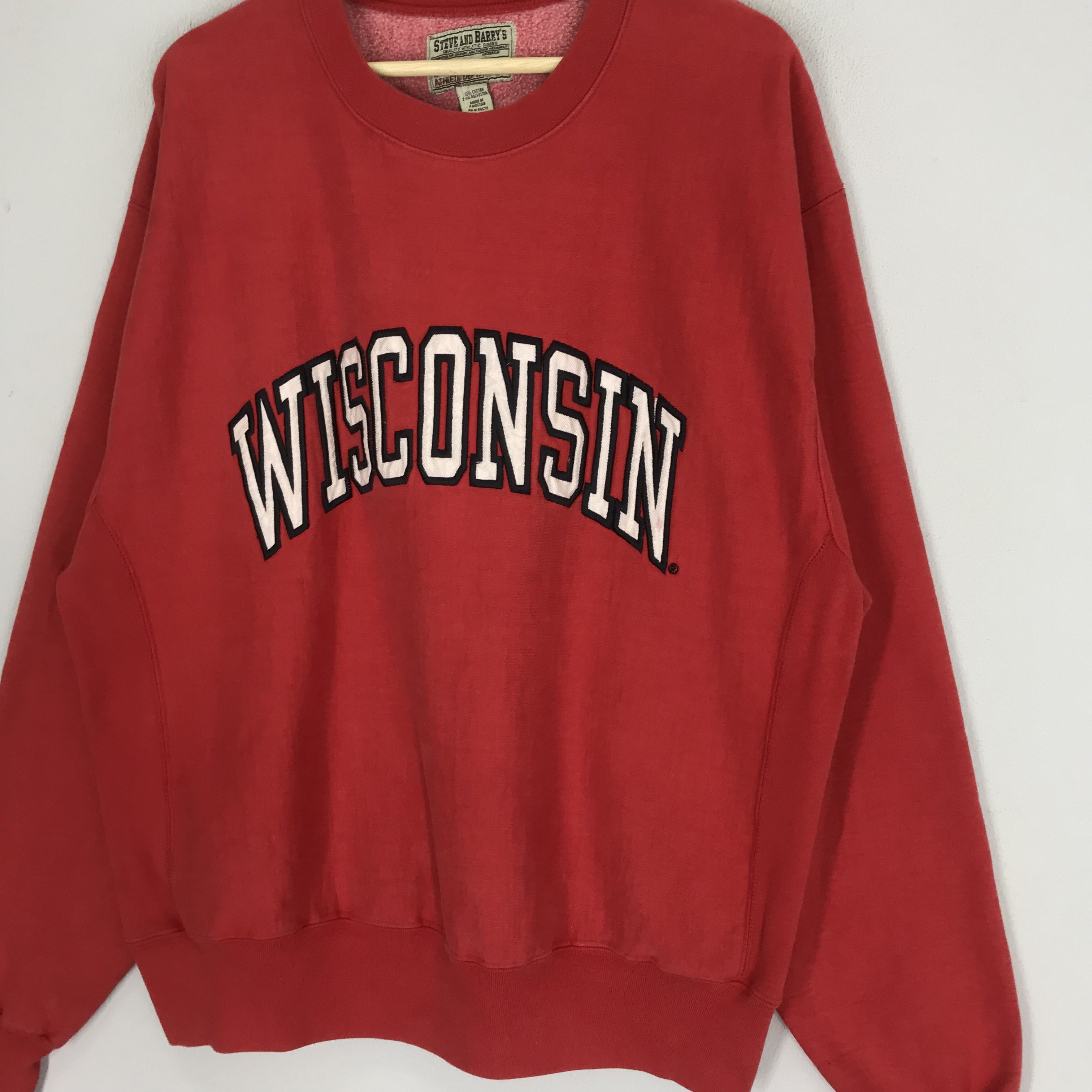 Vintage Vintage Wisconsin State Red Sweatshirt Xlarge - 301 Size US XL / EU 56 / 4 - 3 Thumbnail
