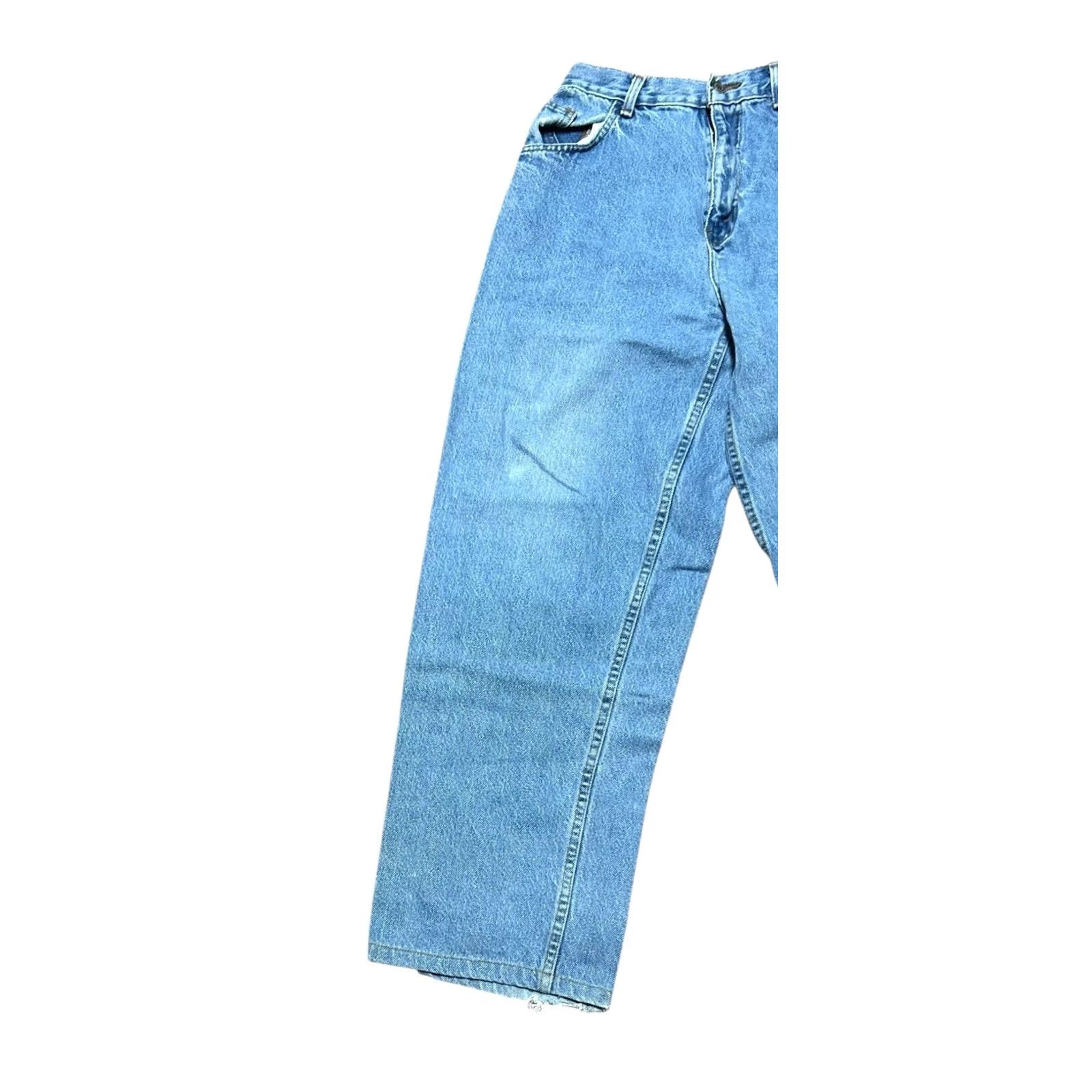 Vintage VINTAGE Retro Blues Jeans Woman Sz 18 Straight Denim 5-Pocket High Rise Made In USA Woman Mensignment? Size 40" / US 18 - 2 Thumbnail