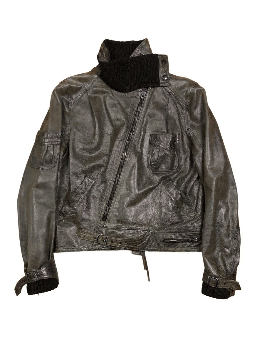 Diesel Diesel Style Lab Asymmetrical Leather Jacket Size L / US 10 / IT 46 - 1 Thumbnail