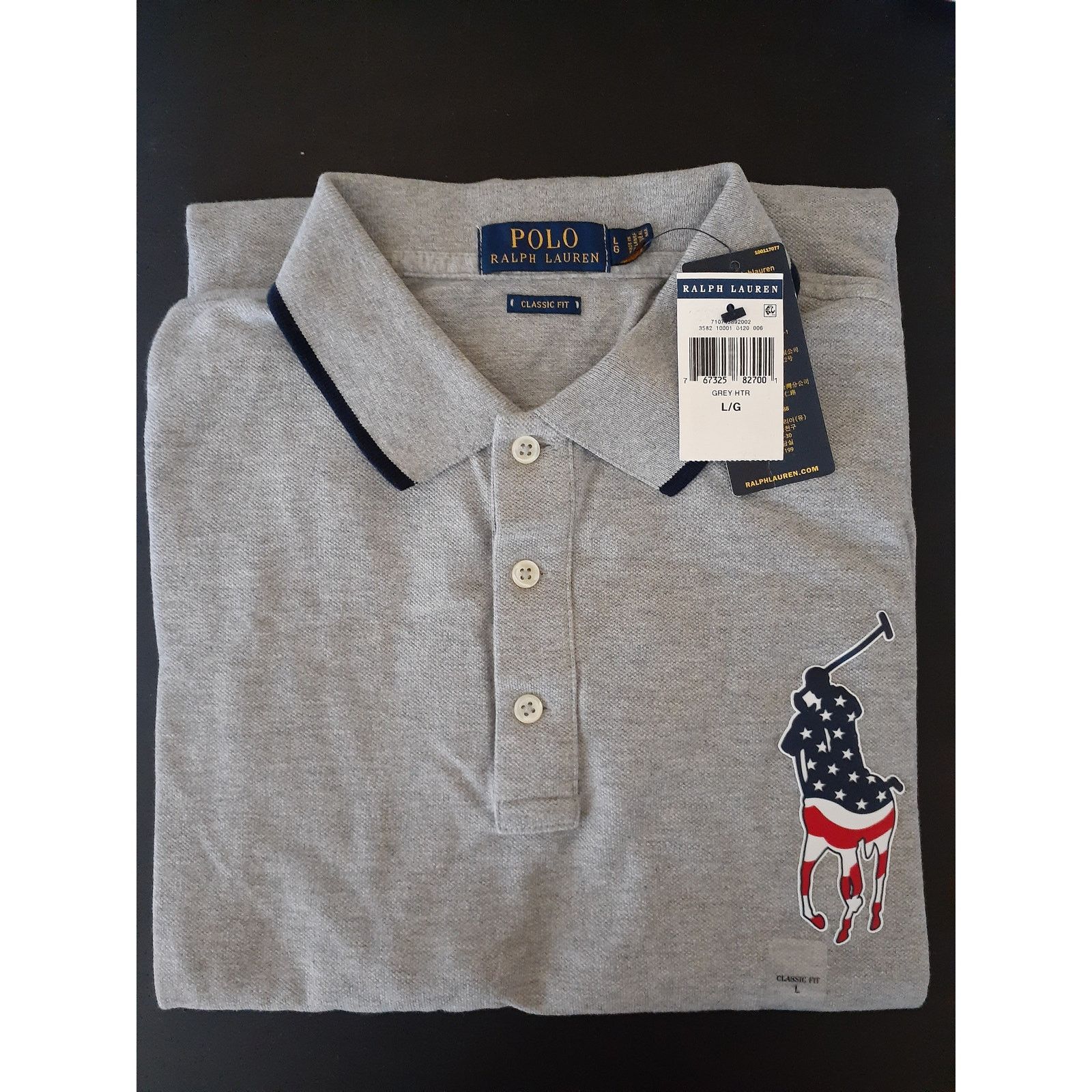 Polo Ralph Lauren Polo Ralph Lauren Mens Polo Shirt Big Pony American Flag L Size US L / EU 52-54 / 3 - 2 Thumbnail