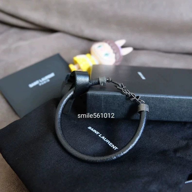 Saint Laurent Paris Saint Laurent Paris Black crystal and diamond logo logo le Size ONE SIZE - 3 Thumbnail