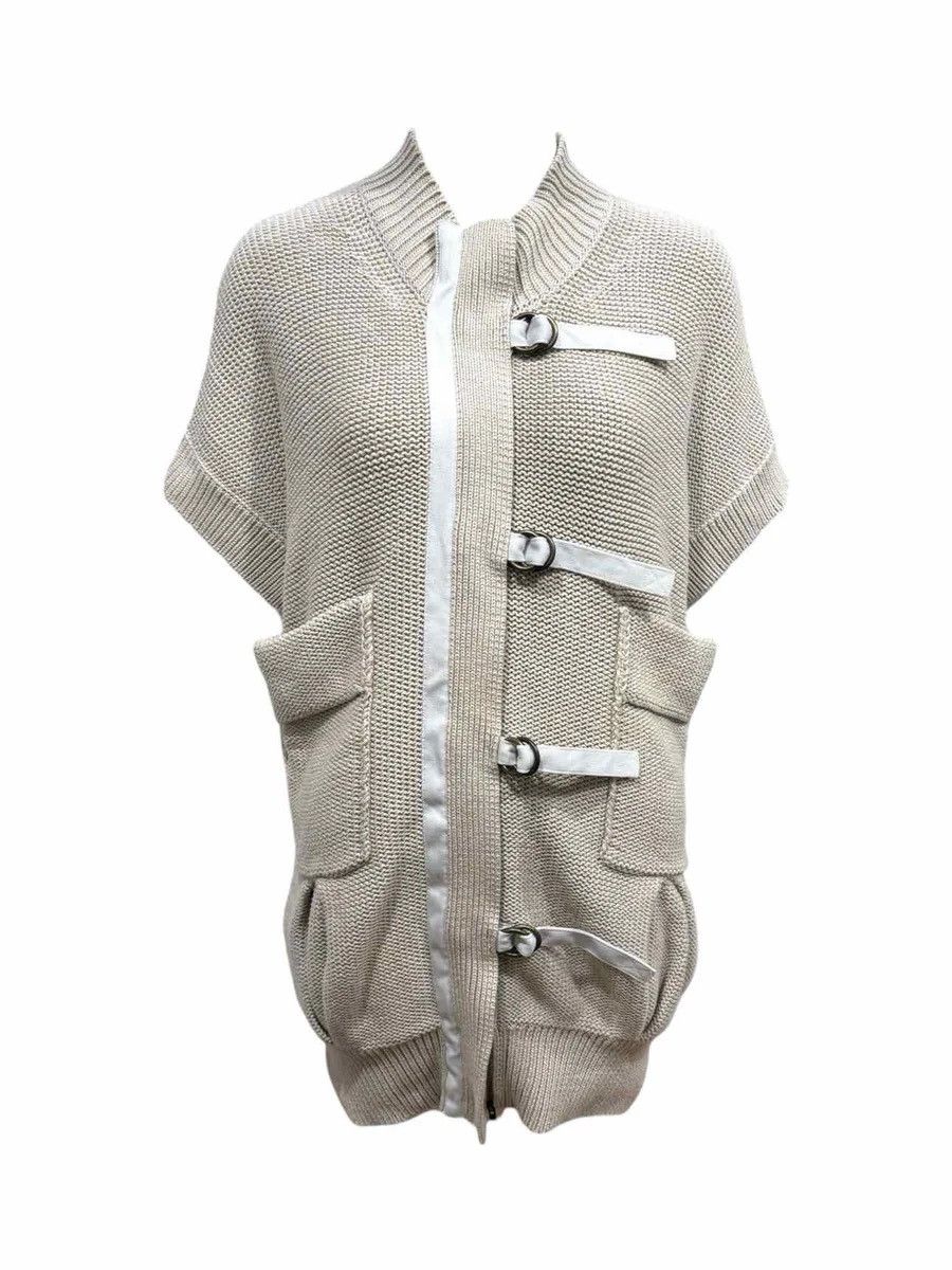 Stella McCartney Stella Mccartney Knitted Beige Cardigan Size XS / US 0-2 / IT 36-38 - 1 Thumbnail