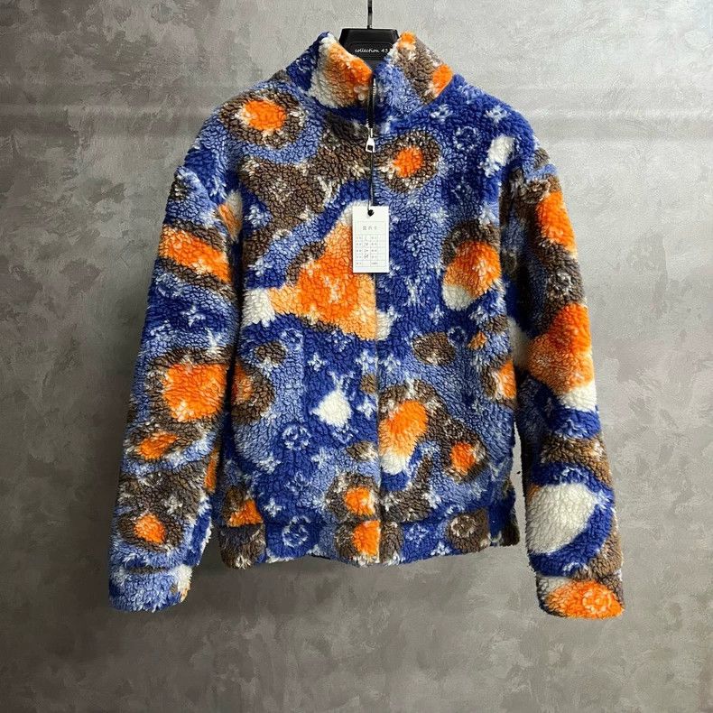 Louis Vuitton Louis Vuitton Blue logo jacquard suede tunic long-sleeved Size US L / EU 52-54 / 3 - 1 Thumbnail